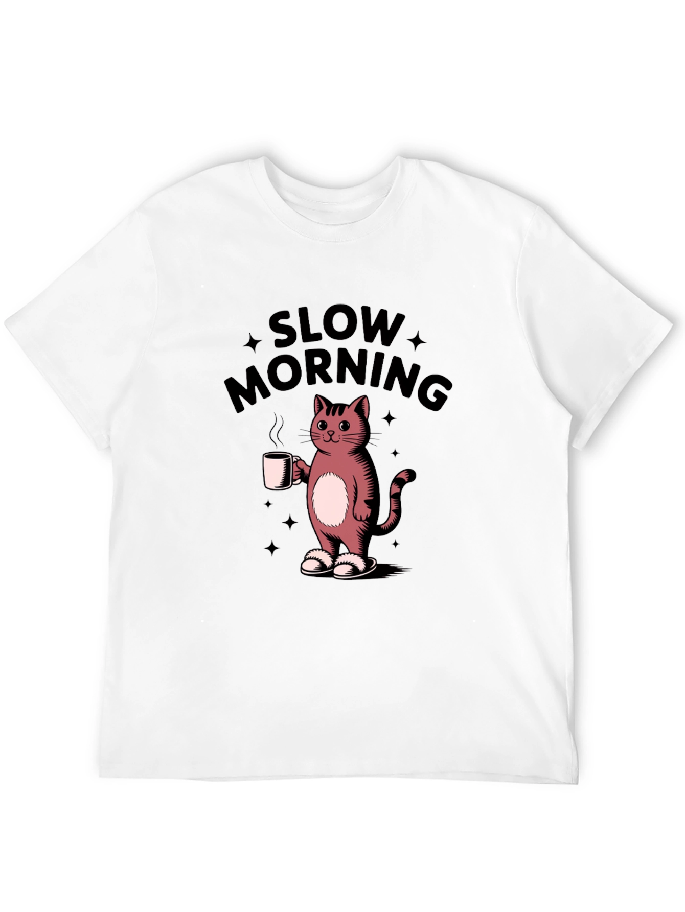 Slow Morning Cat T-Shirt - Casual Comfort