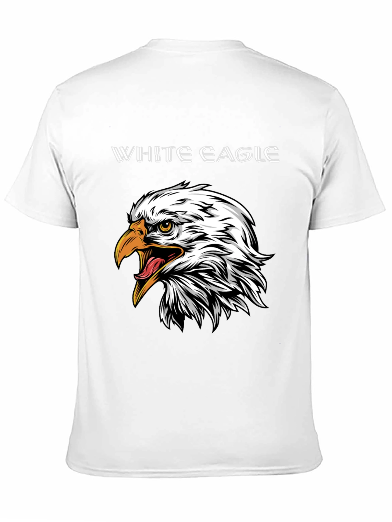 Black T-Shirt with White Eagle Graphic