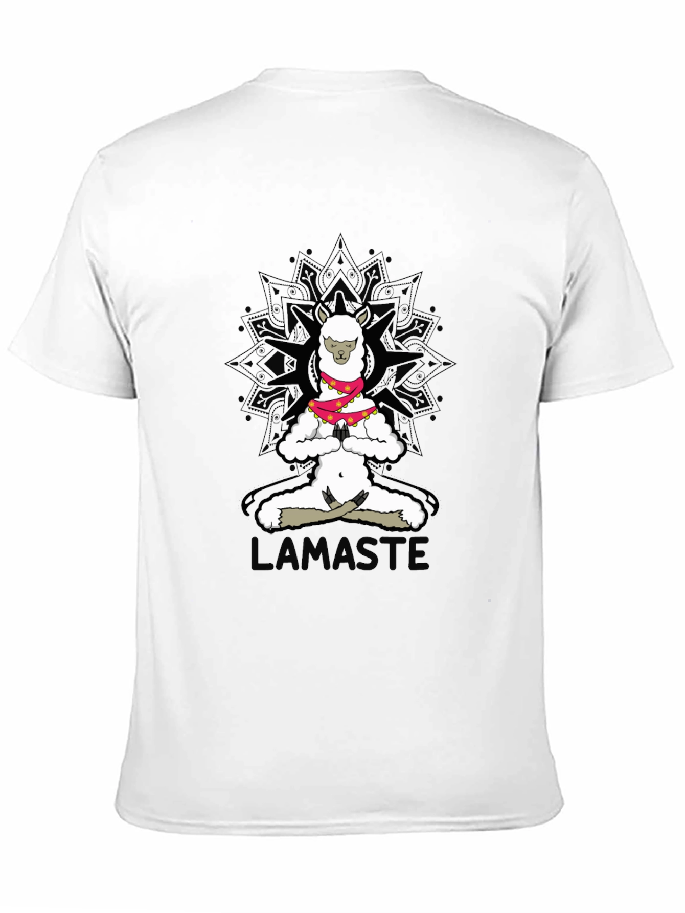 Lamaste Yoga Llama T-Shirt - Relaxed Fit Black Tee