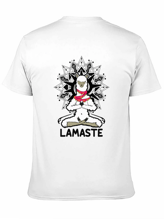 Lamaste Yoga Llama T-Shirt - Relaxed Fit Black Tee