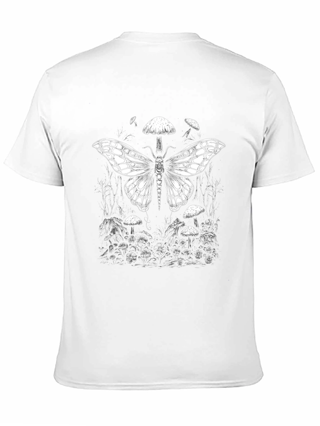 Moth & Mushroom Black T-Shirt