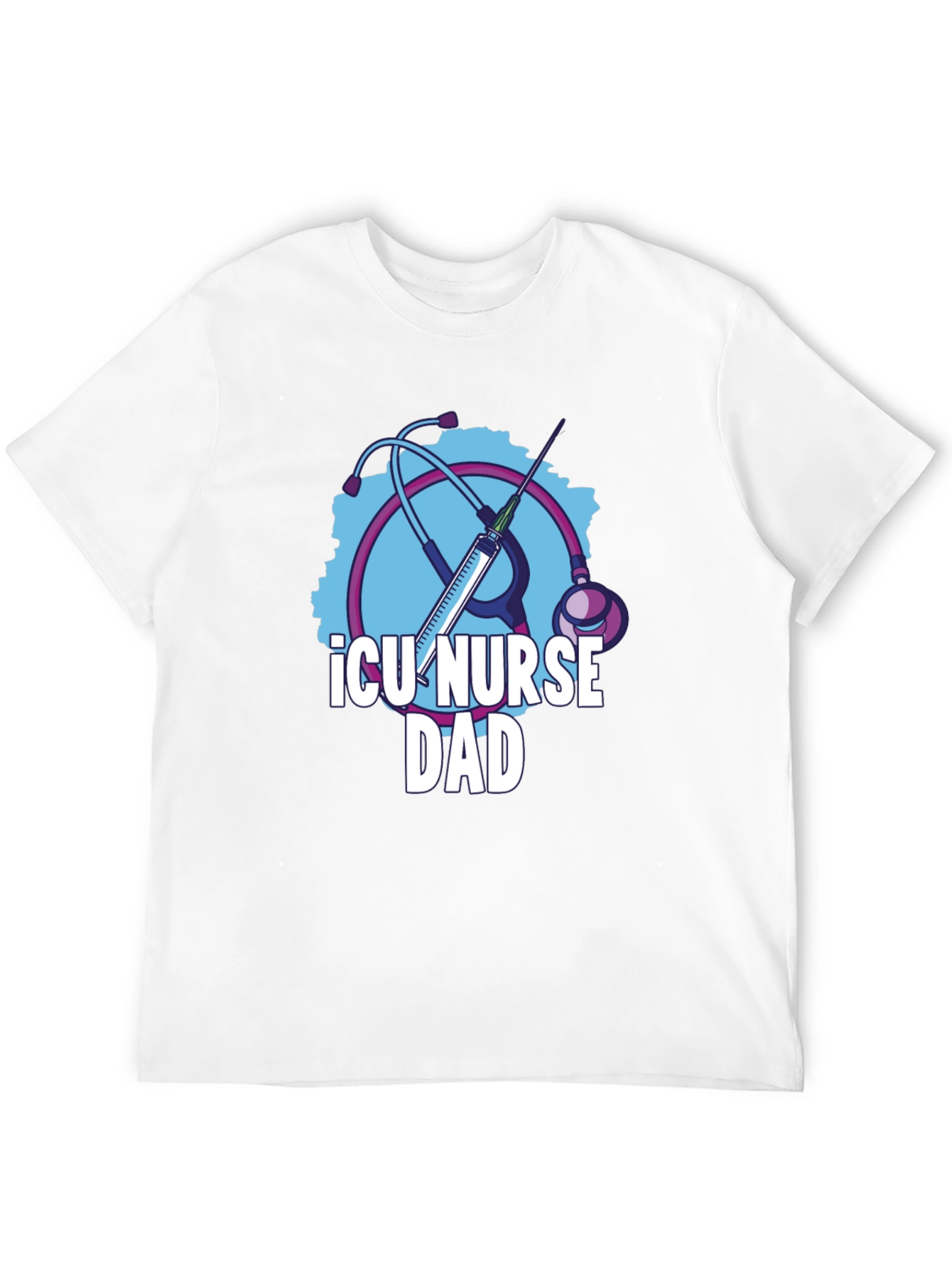 ICU Nurse Dad Graphic T-Shirt
