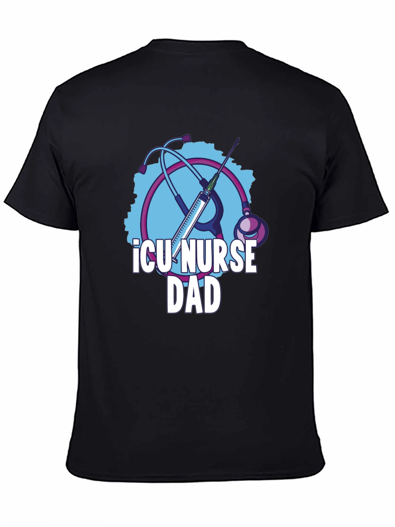 ICU Nurse Dad Graphic T-Shirt