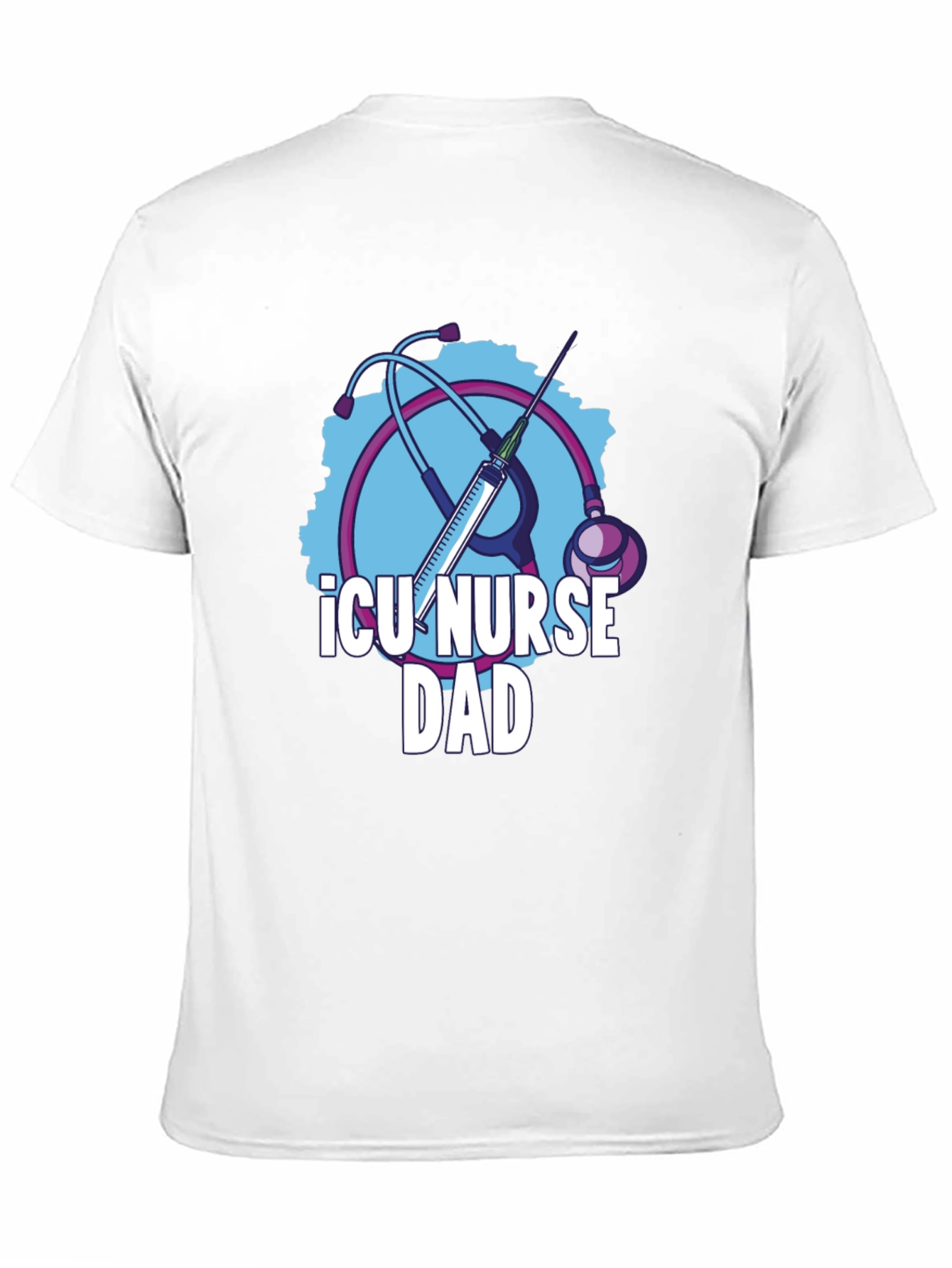 ICU Nurse Dad Graphic T-Shirt