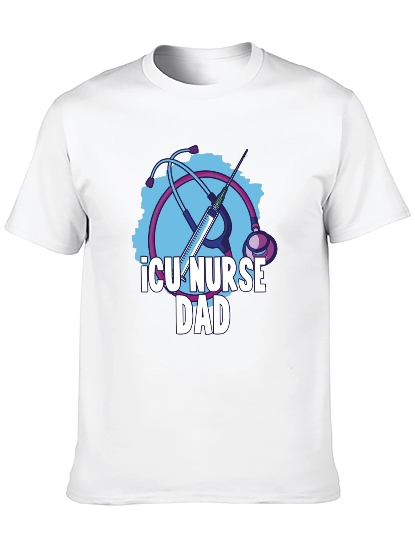 ICU Nurse Dad Graphic T-Shirt