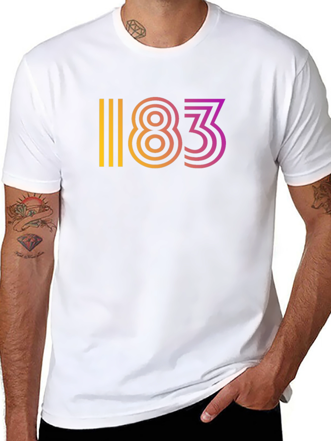 Gradient 183 Graphic Black Tee