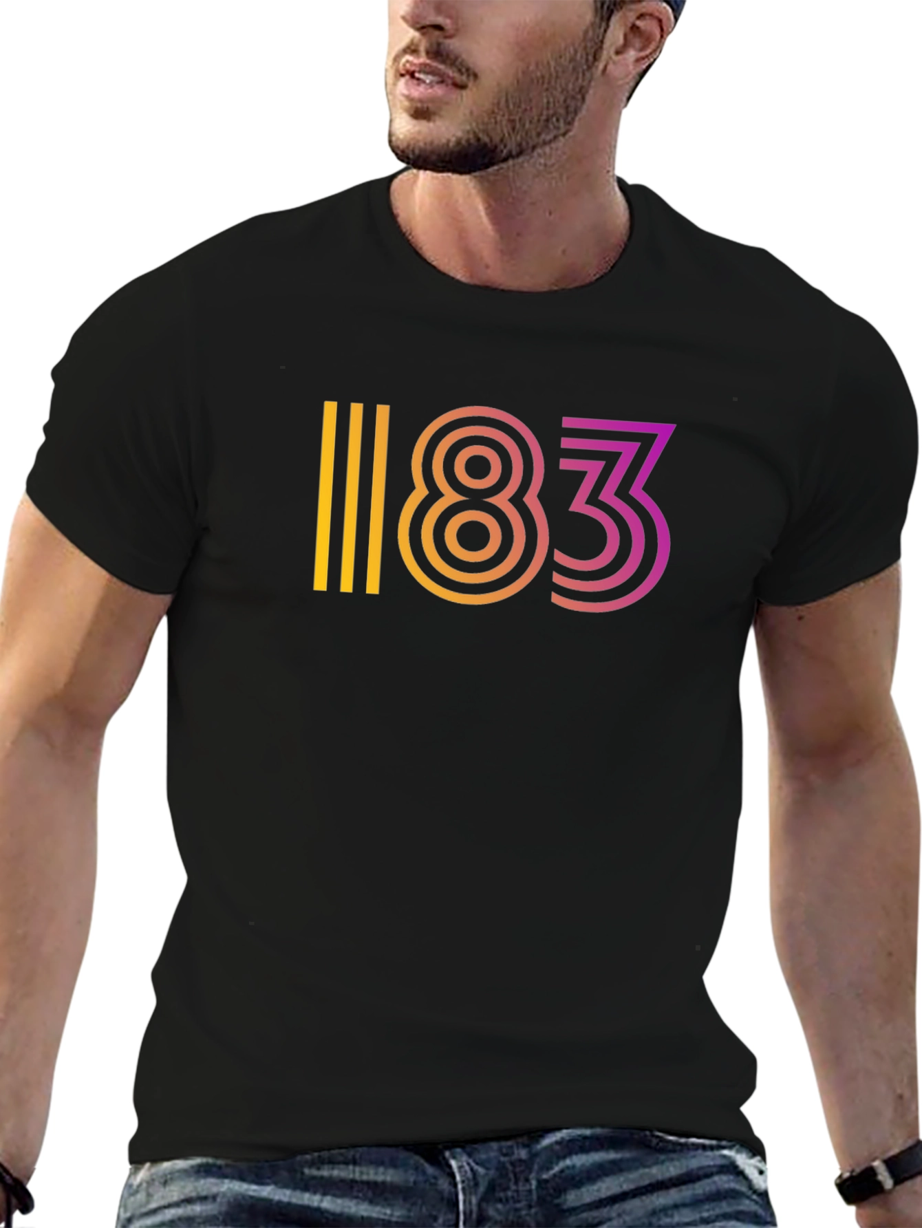 Gradient 183 Graphic Black Tee
