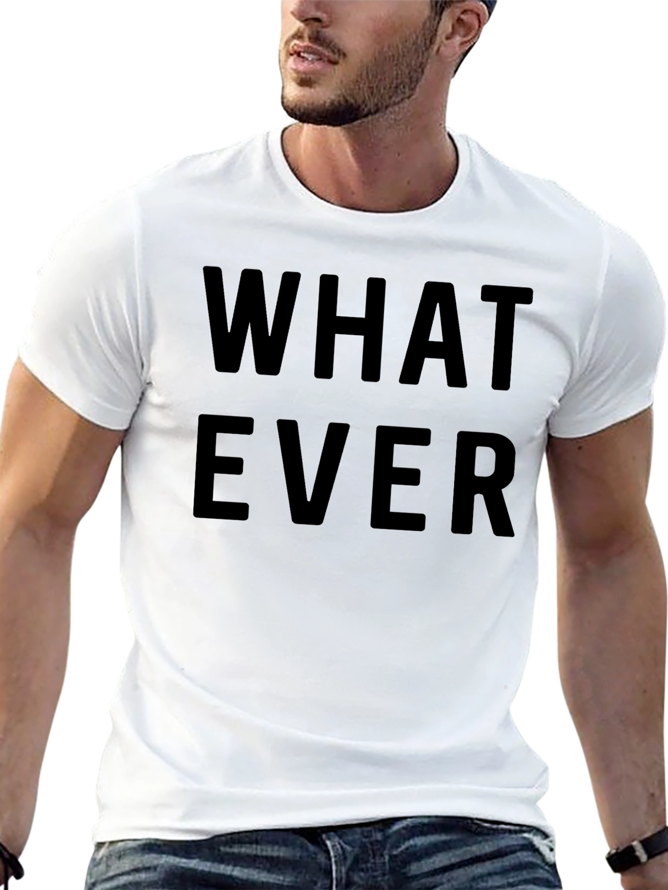 Whatever Graphic T-Shirt - Casual Black Tee