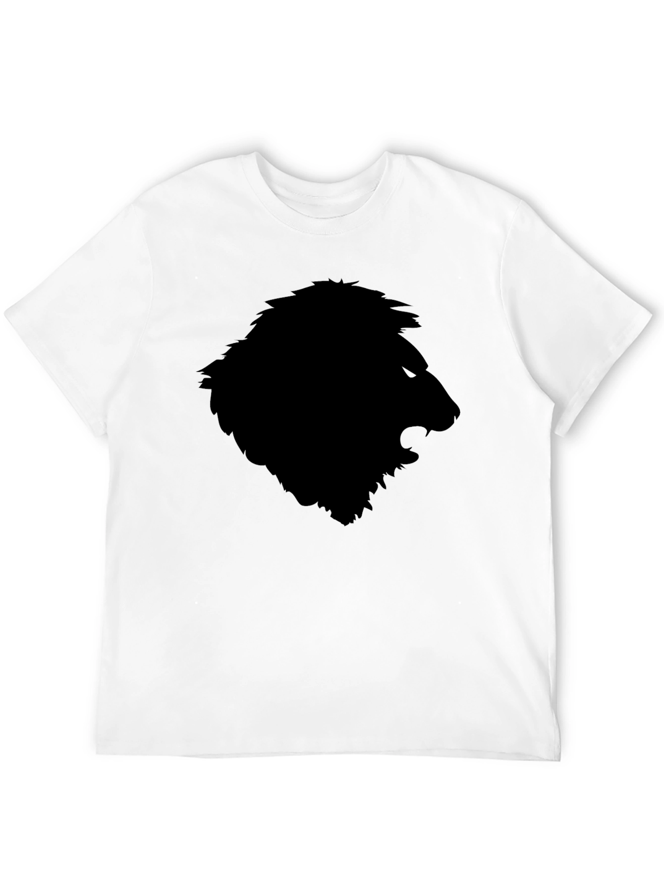 Lion Silhouette Graphic Black T-Shirt