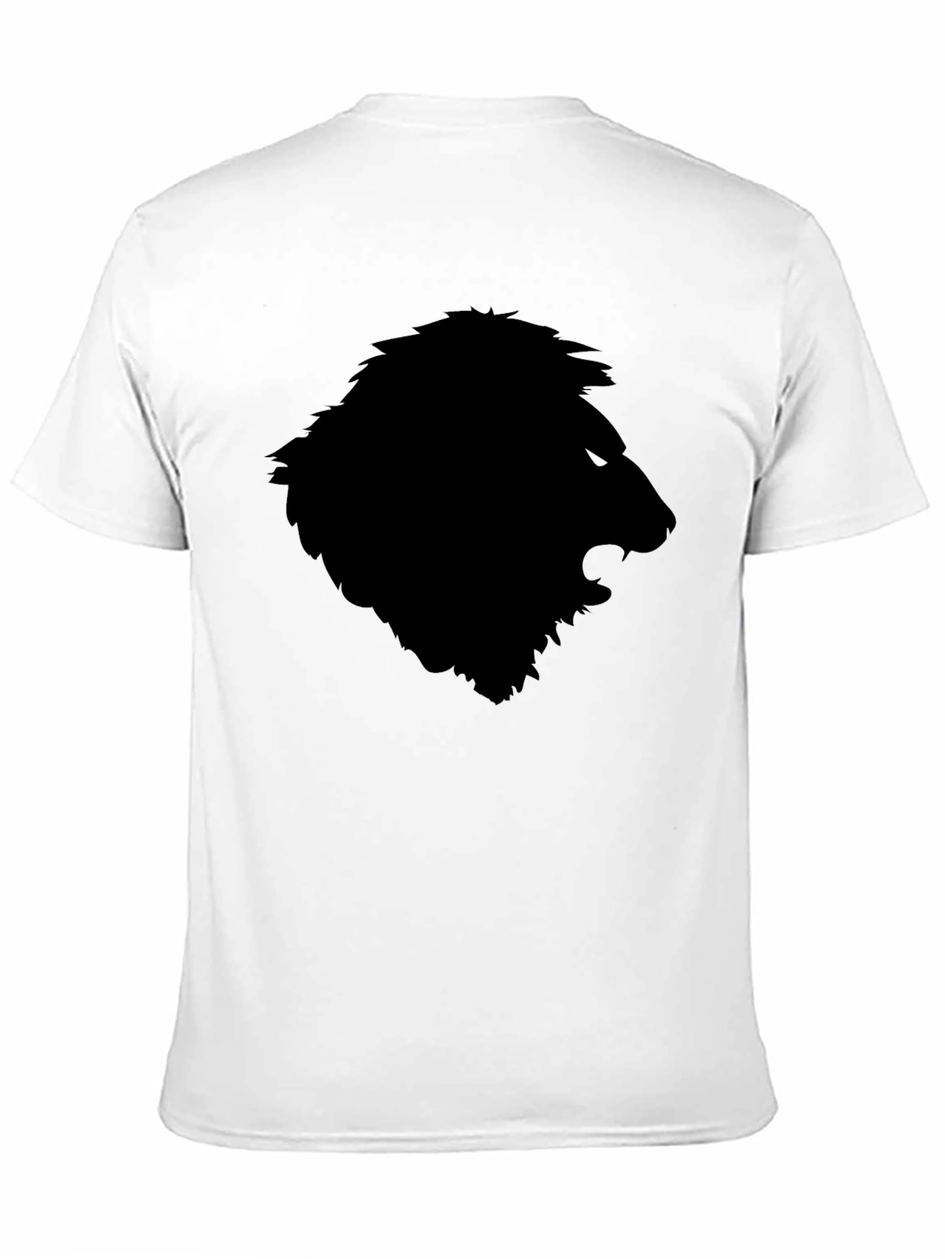 Lion Silhouette Graphic Black T-Shirt
