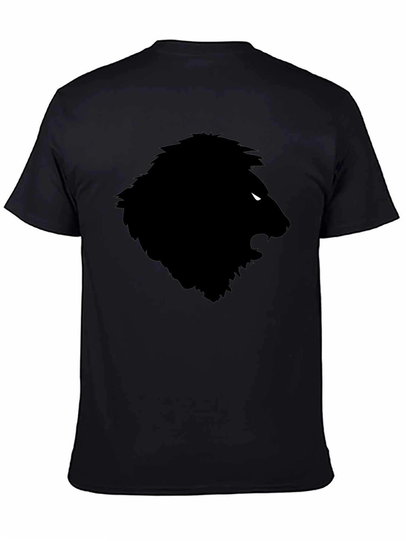 Lion Silhouette Graphic Black T-Shirt