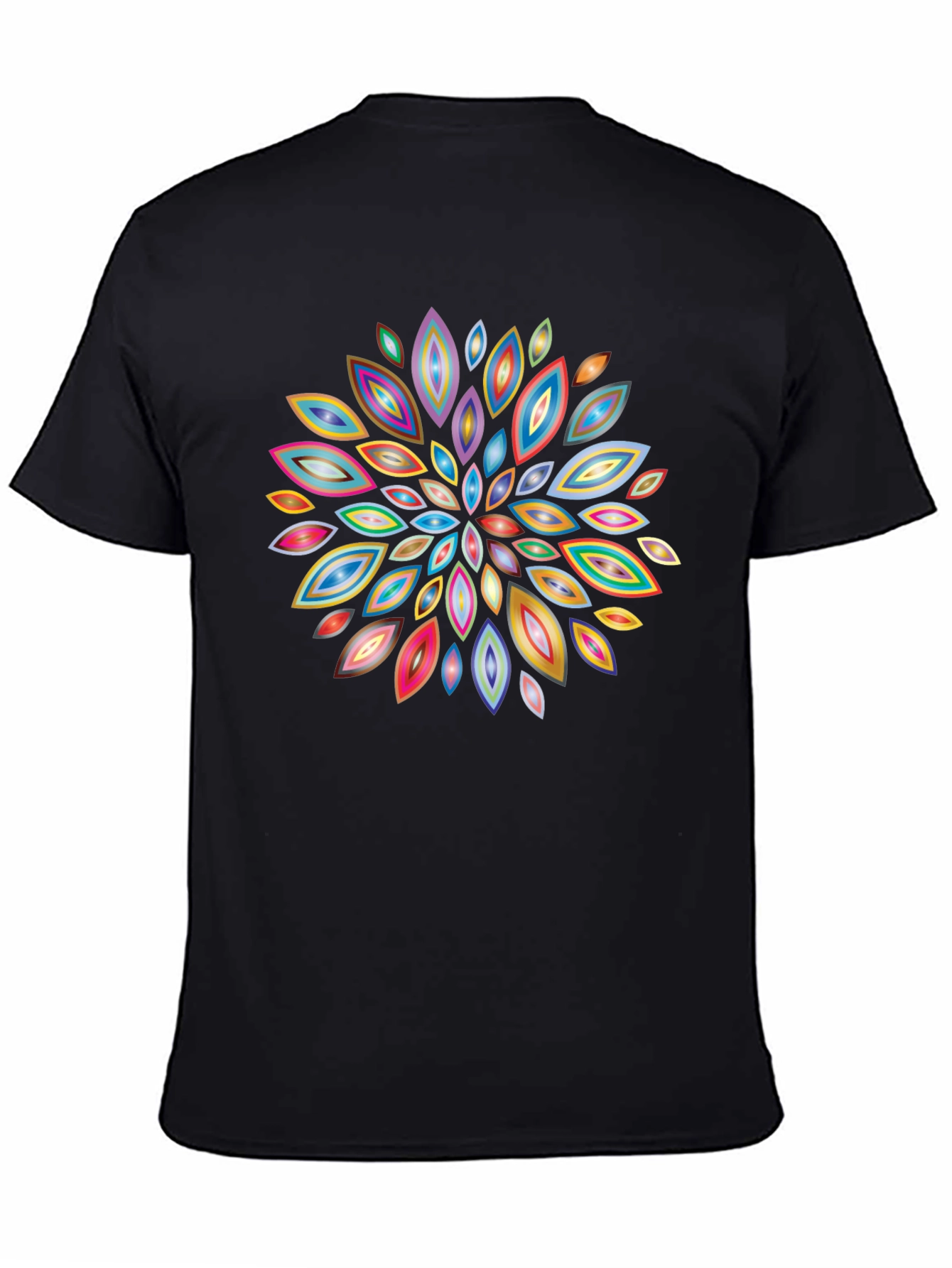 Abstract Floral Burst Graphic T-Shirt