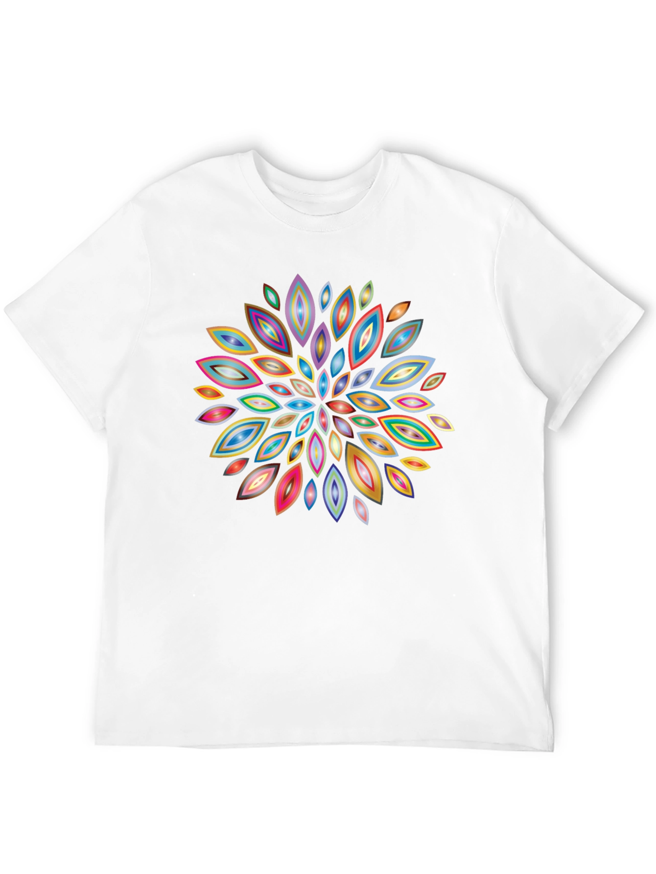 Abstract Floral Burst Graphic T-Shirt