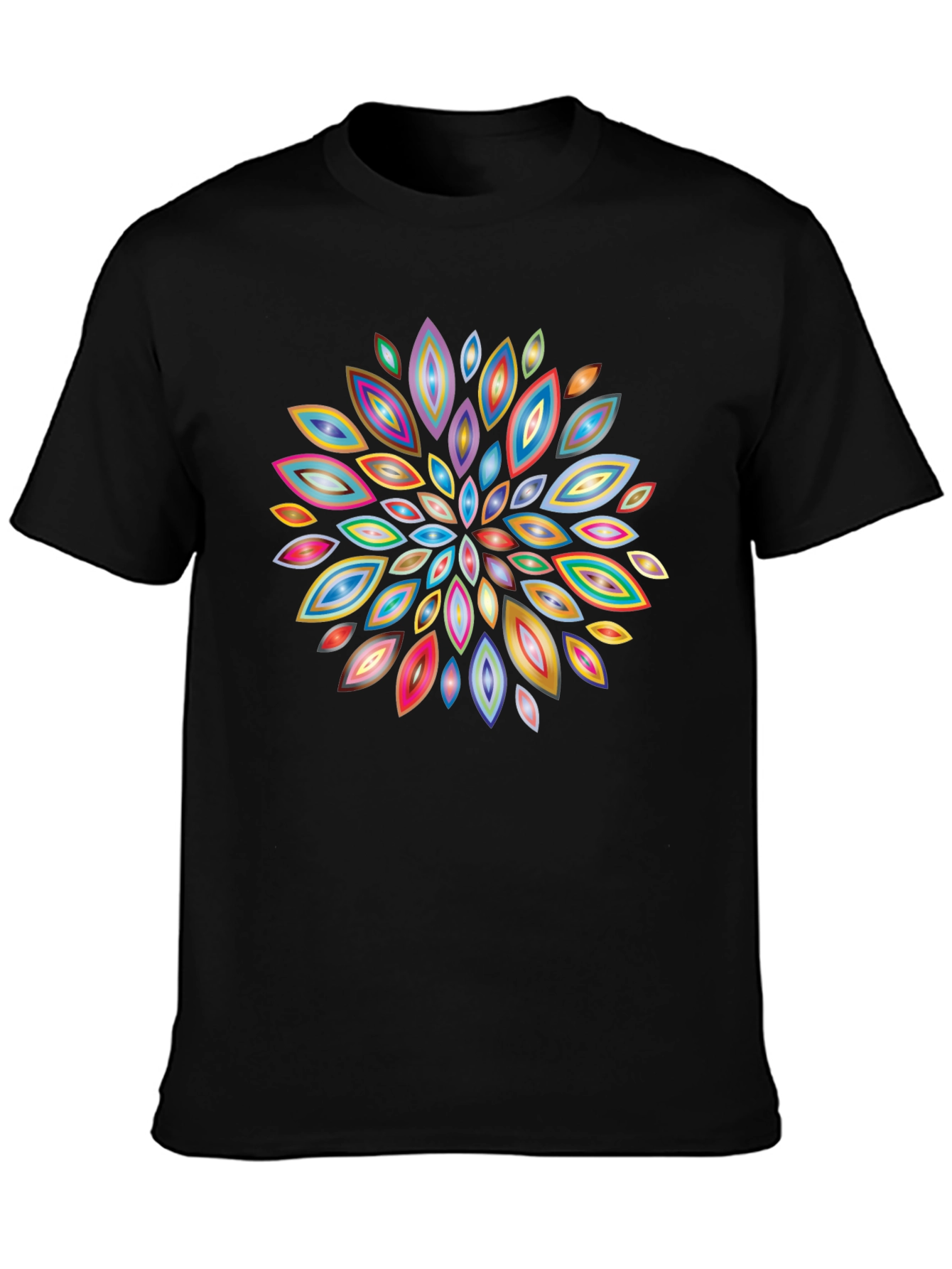 Abstract Floral Burst Graphic T-Shirt