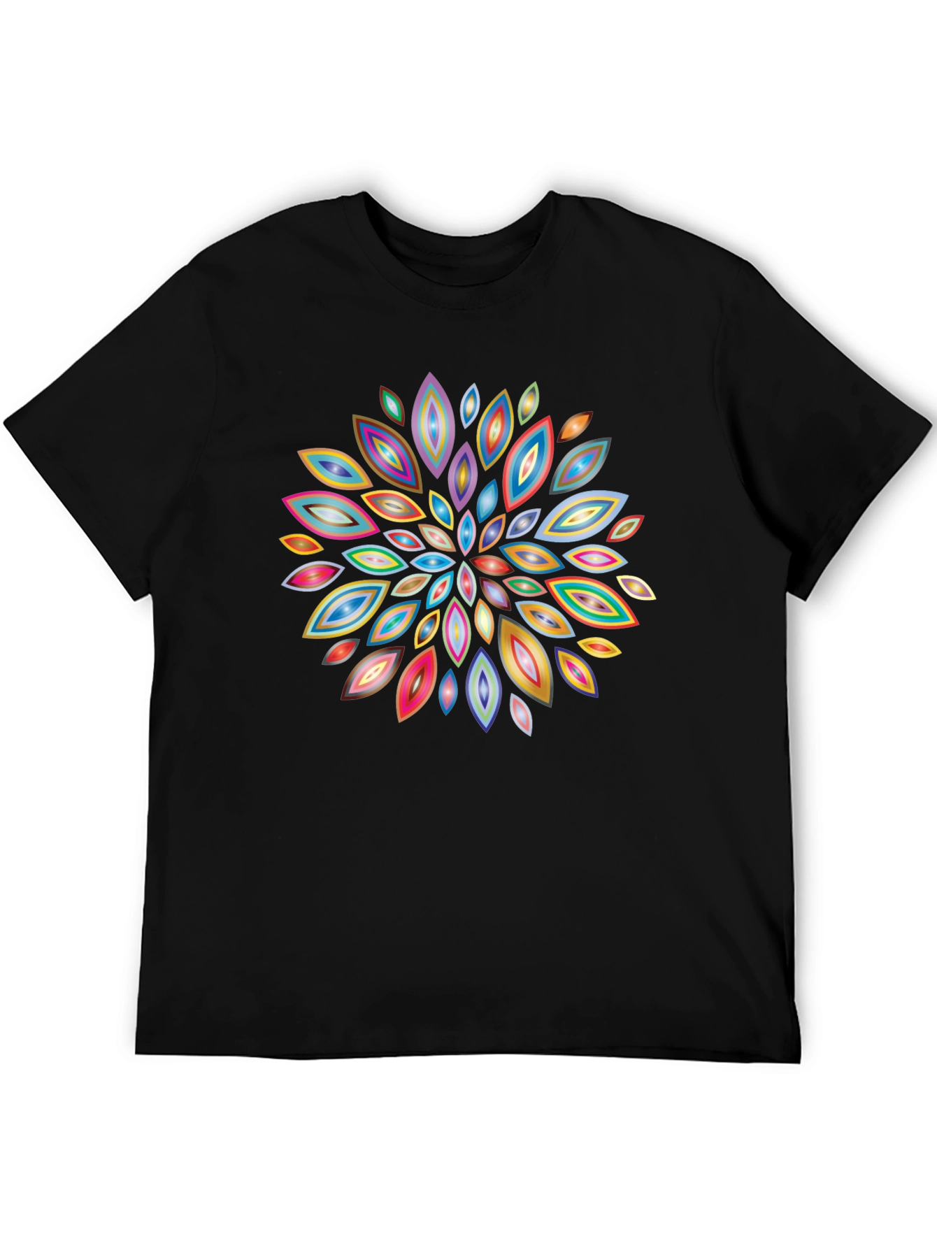 Abstract Floral Burst Graphic T-Shirt