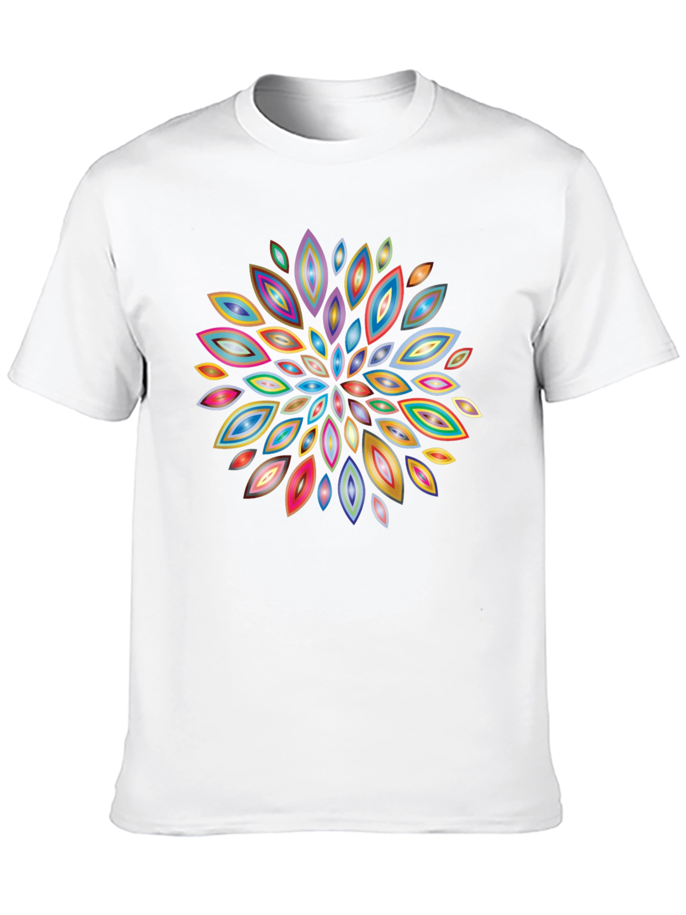 Abstract Floral Burst Graphic T-Shirt