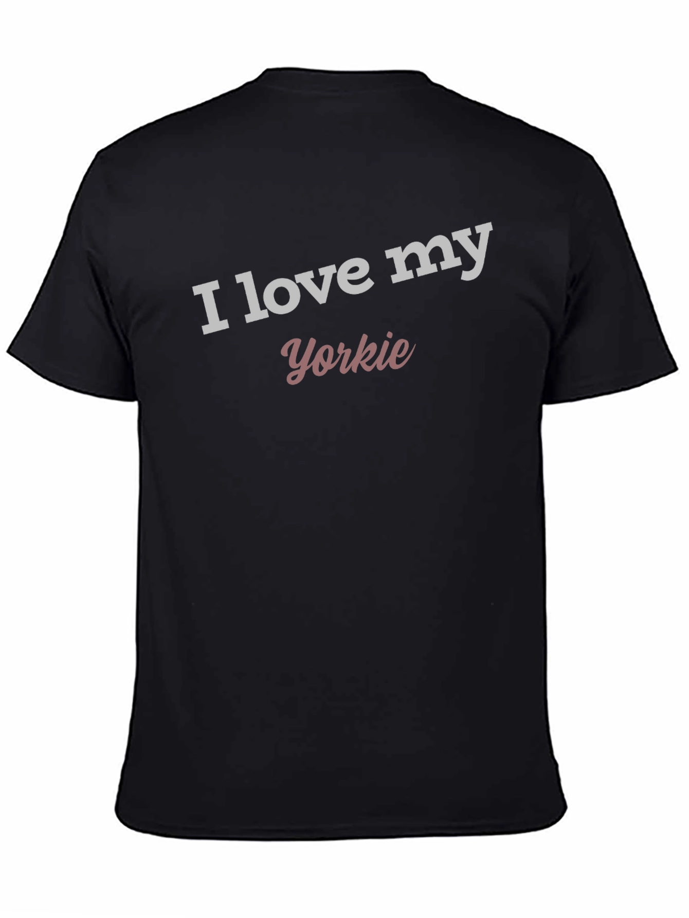 I Love My Yorkie Black T-Shirt