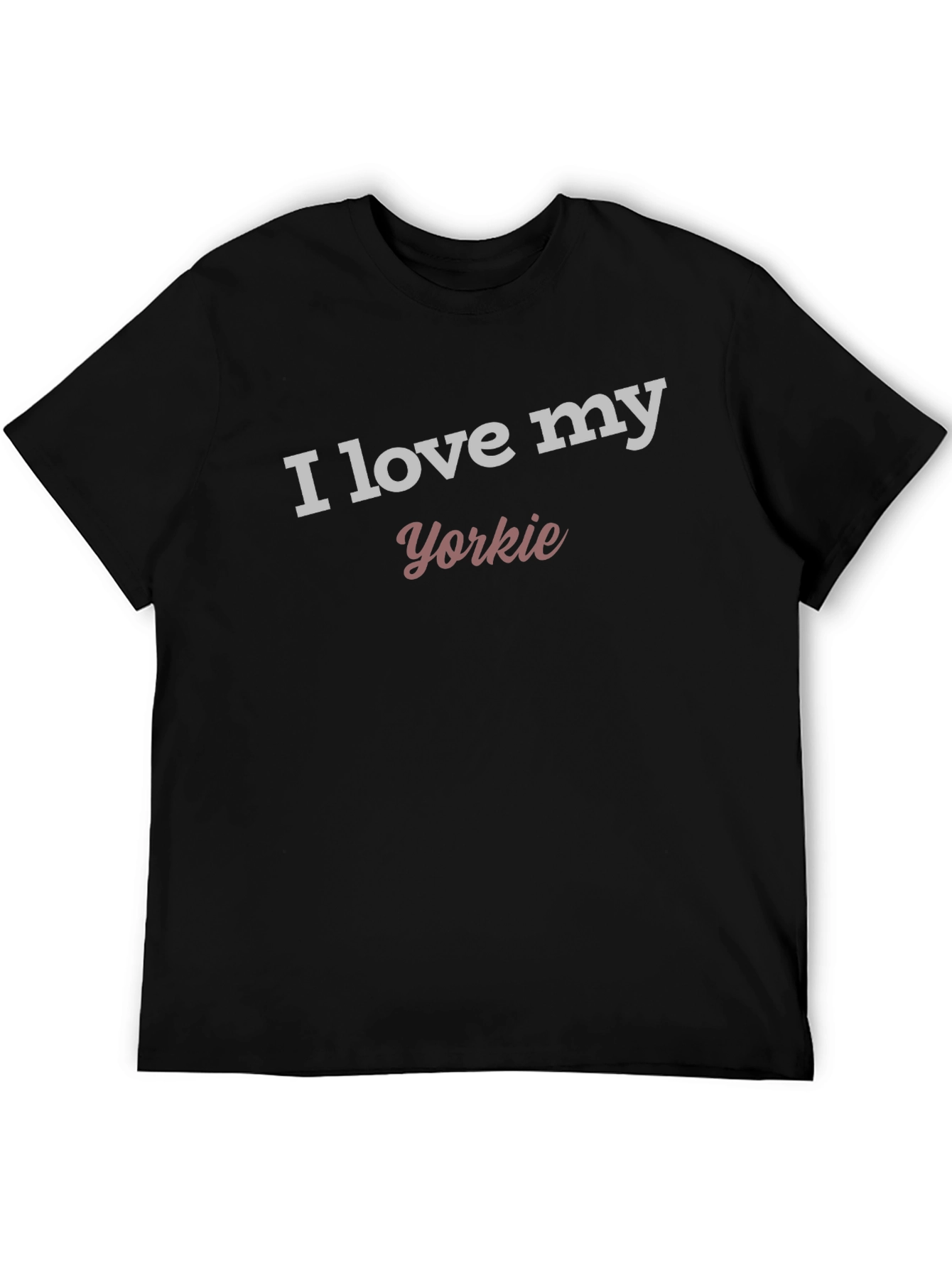 I Love My Yorkie Black T-Shirt