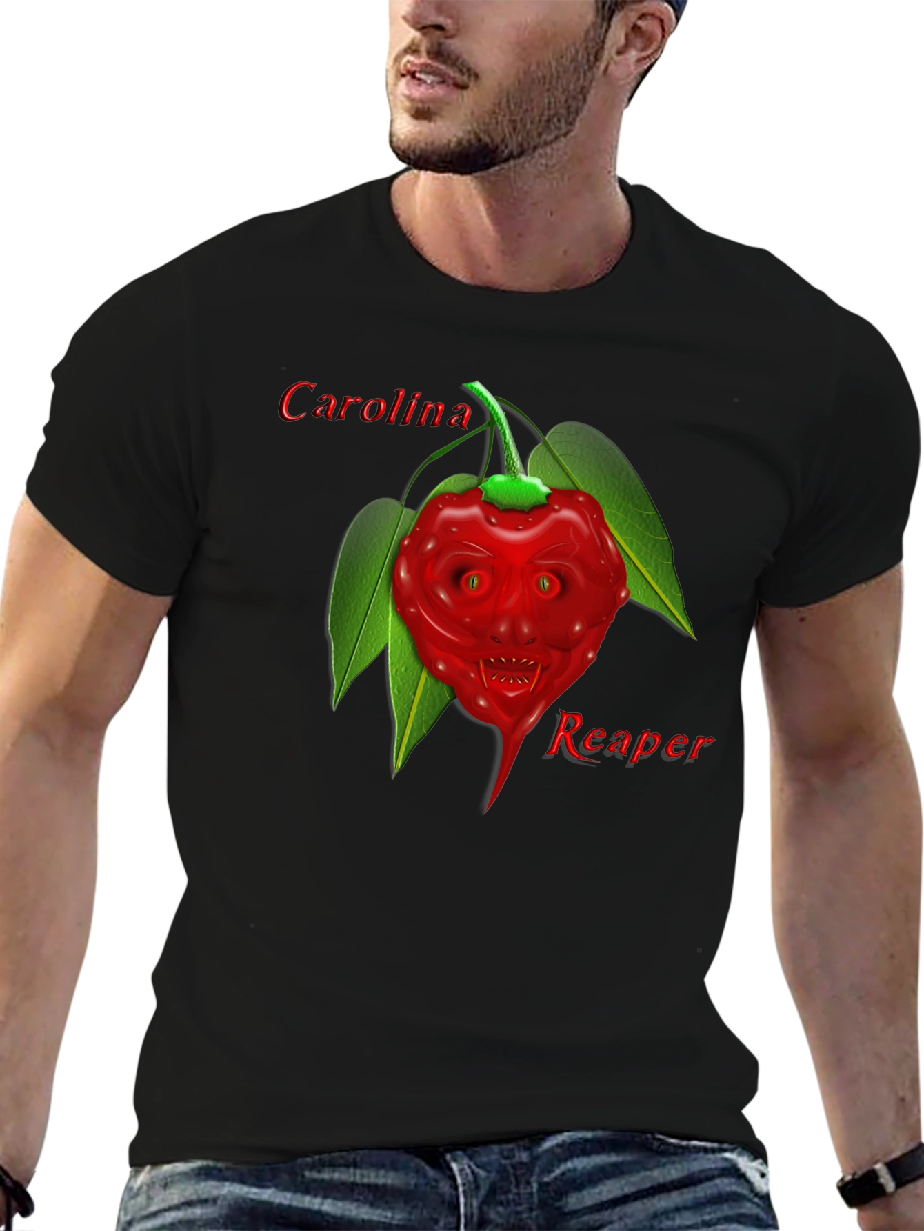 Carolina Reaper Graphic Tee - Spicy Pepper Design