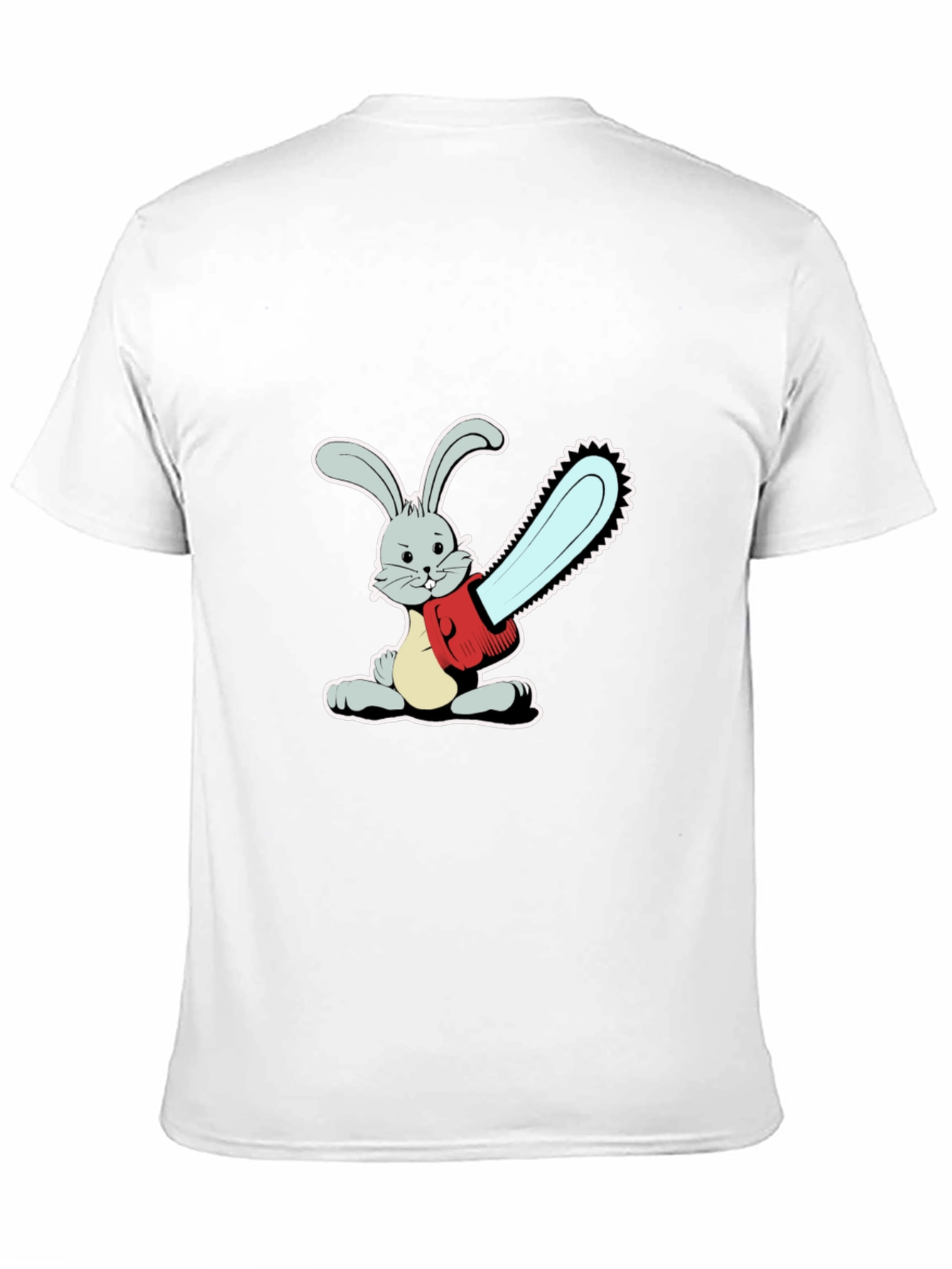 Bunny with Chainsaw T-Shirt - Graphic Print Tee