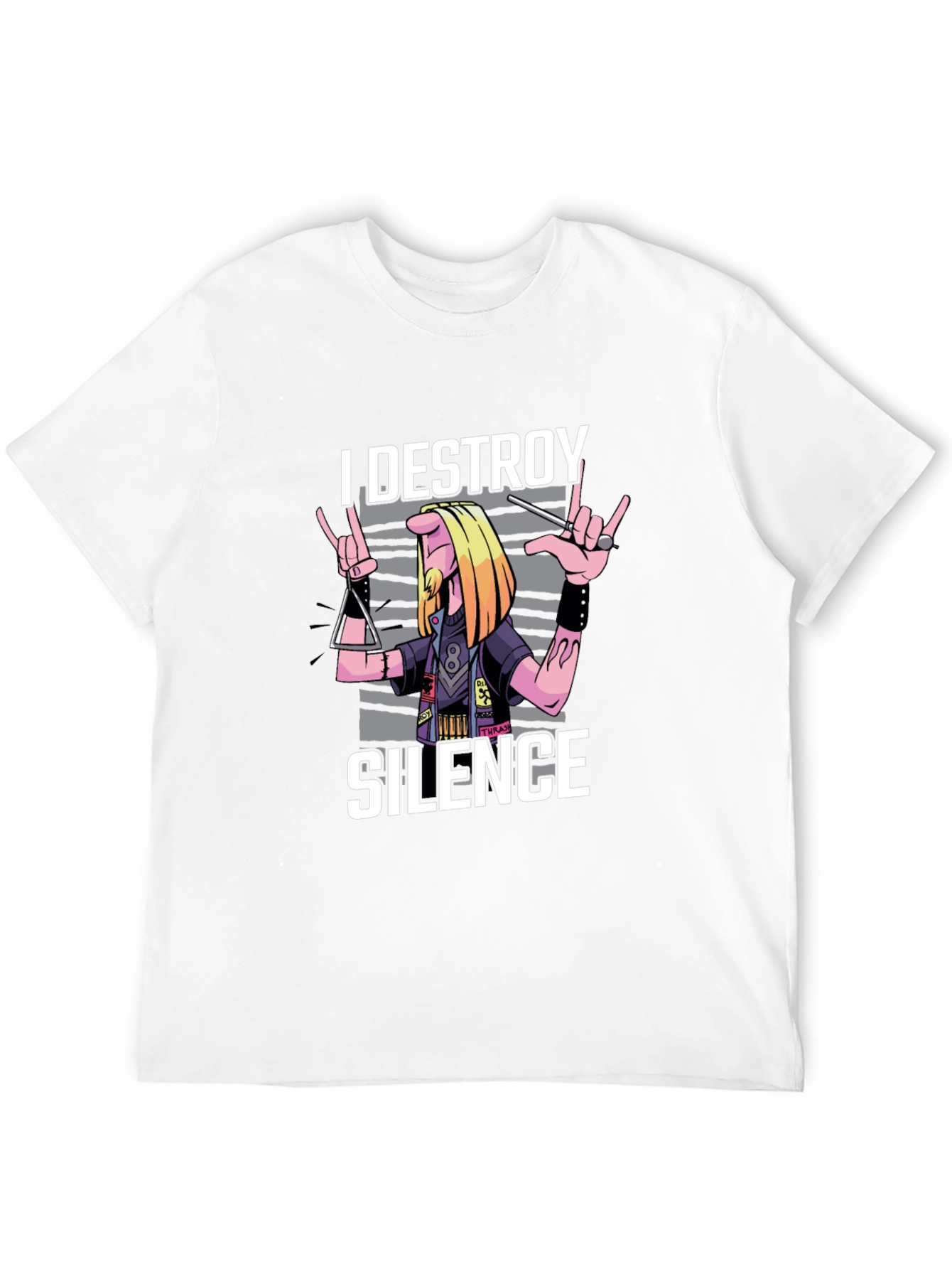 I Destroy Silence Funny Musician T-Shirt