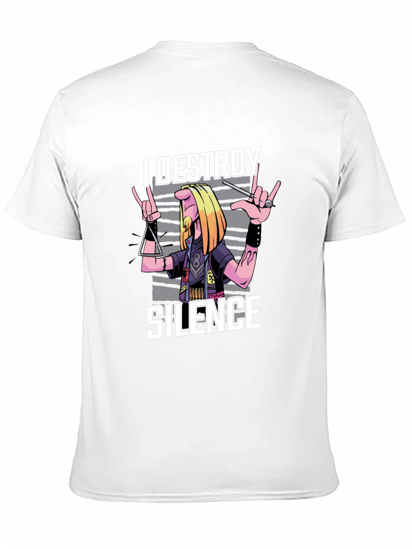 I Destroy Silence Funny Musician T-Shirt