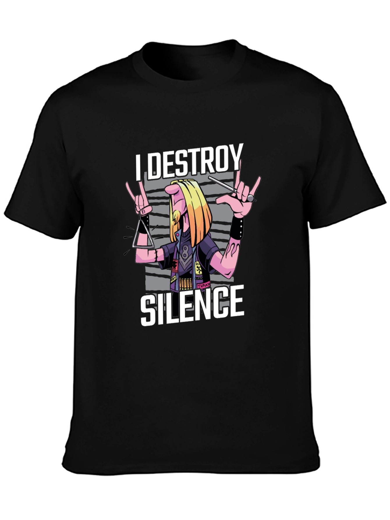 I Destroy Silence Funny Musician T-Shirt