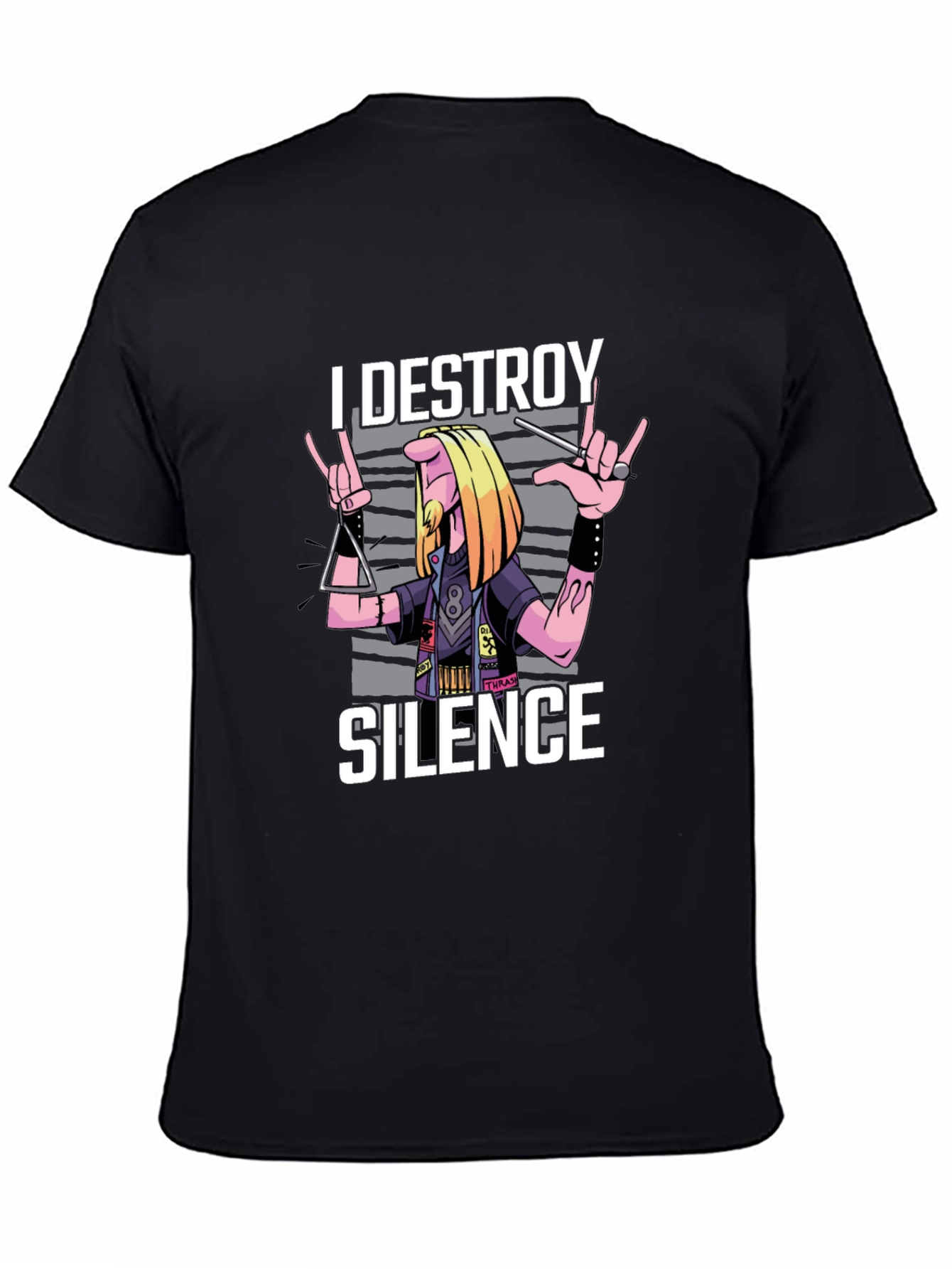 I Destroy Silence Funny Musician T-Shirt