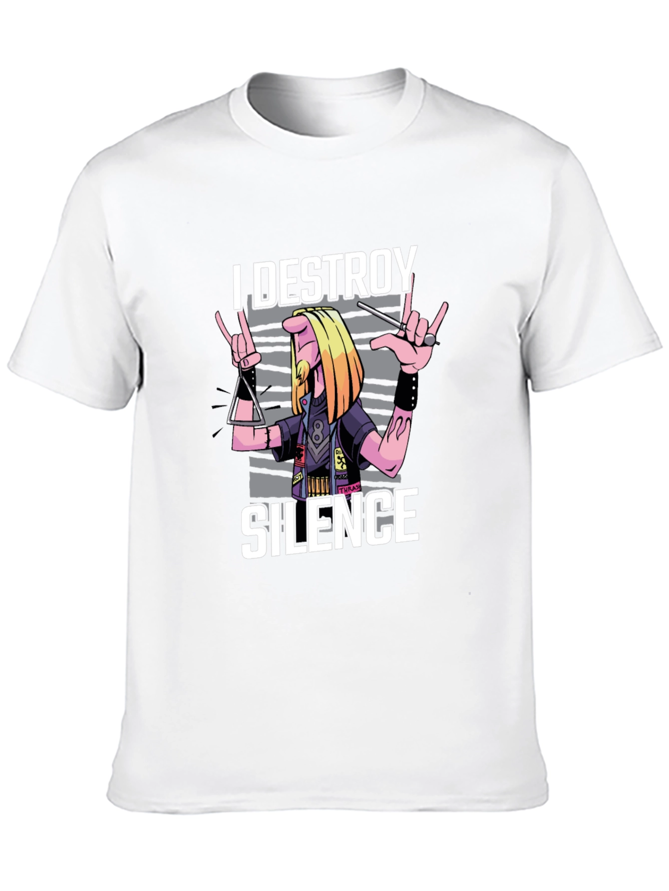 I Destroy Silence Funny Musician T-Shirt