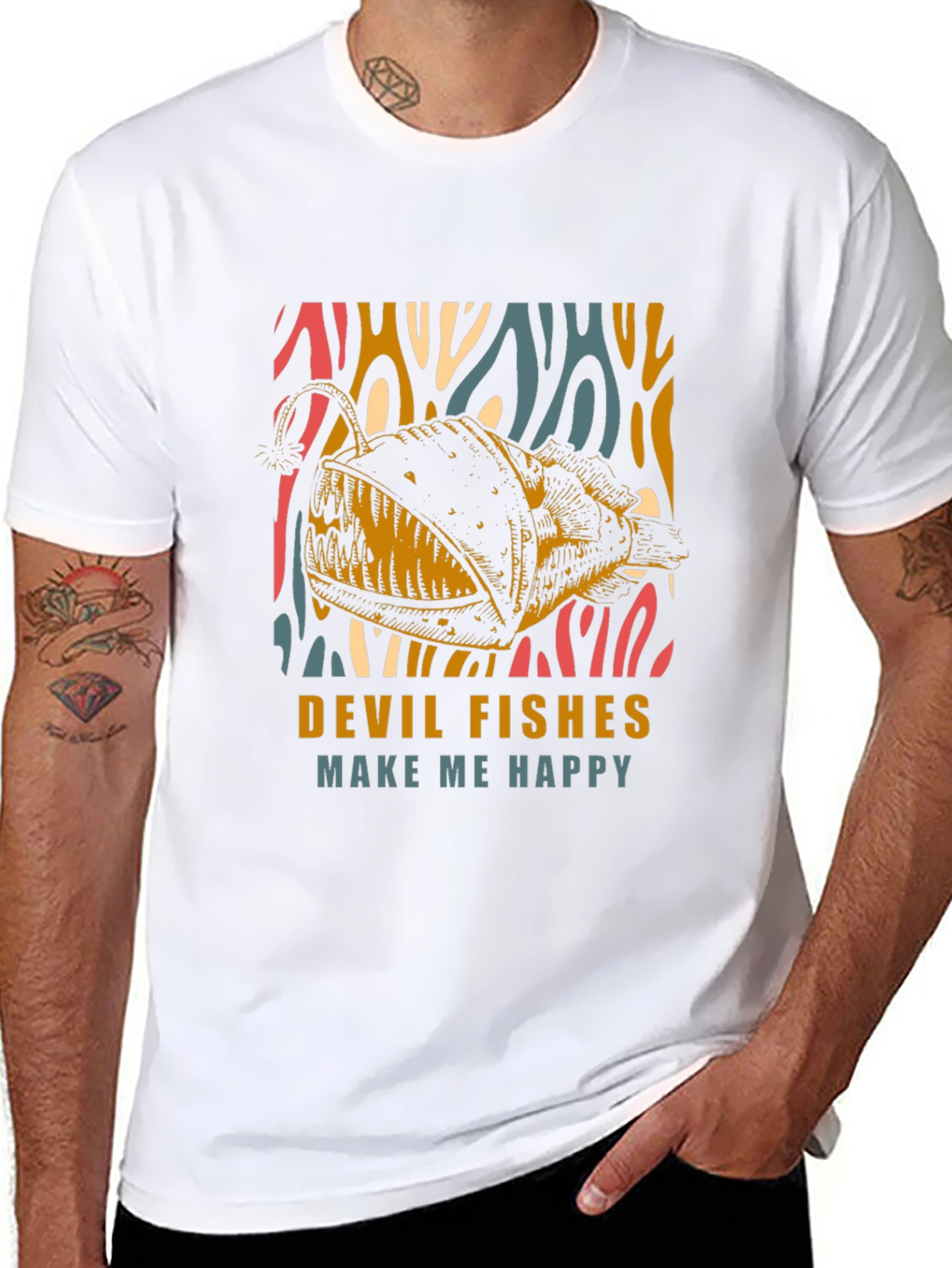 Devil Fish T-Shirt: Anglerfish Graphic Tee