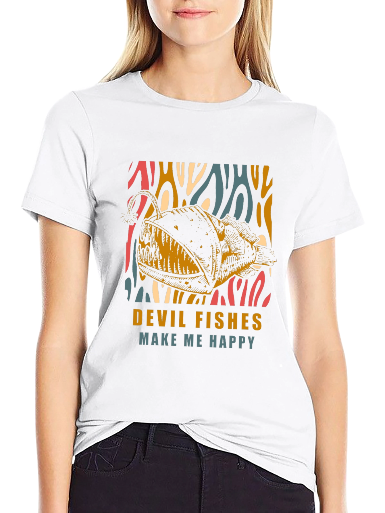 Devil Fish T-Shirt: Anglerfish Graphic Tee