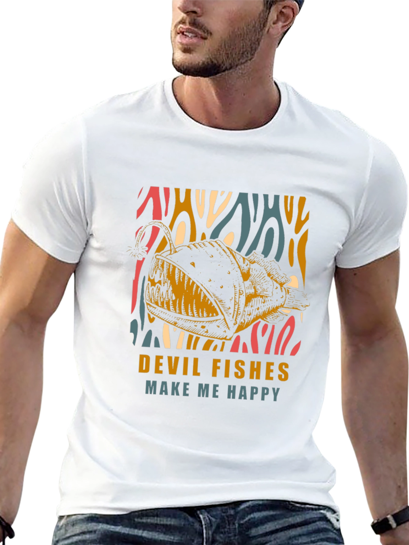 Devil Fish T-Shirt: Anglerfish Graphic Tee