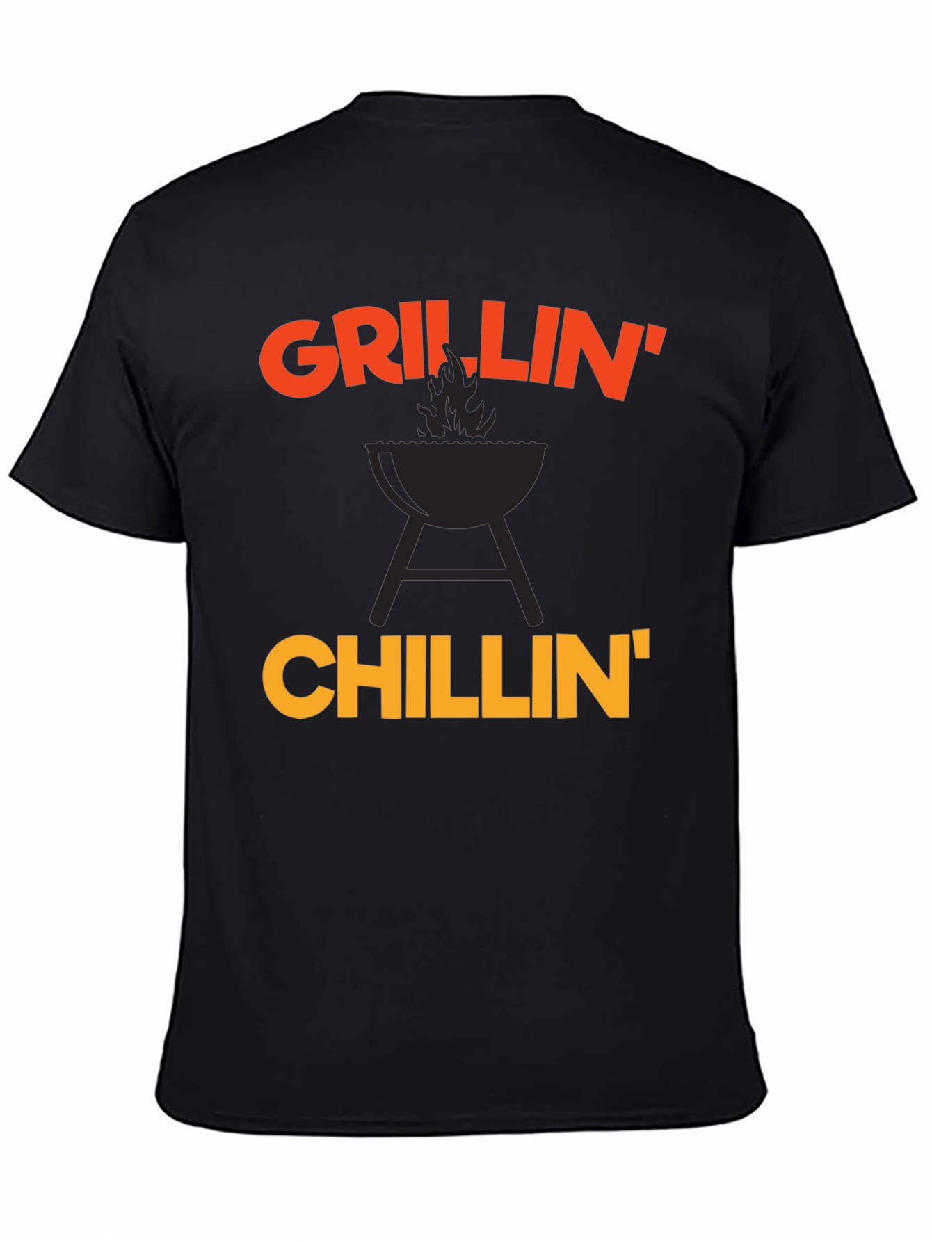 Grillin Chillin Graphic T-Shirt - Black
