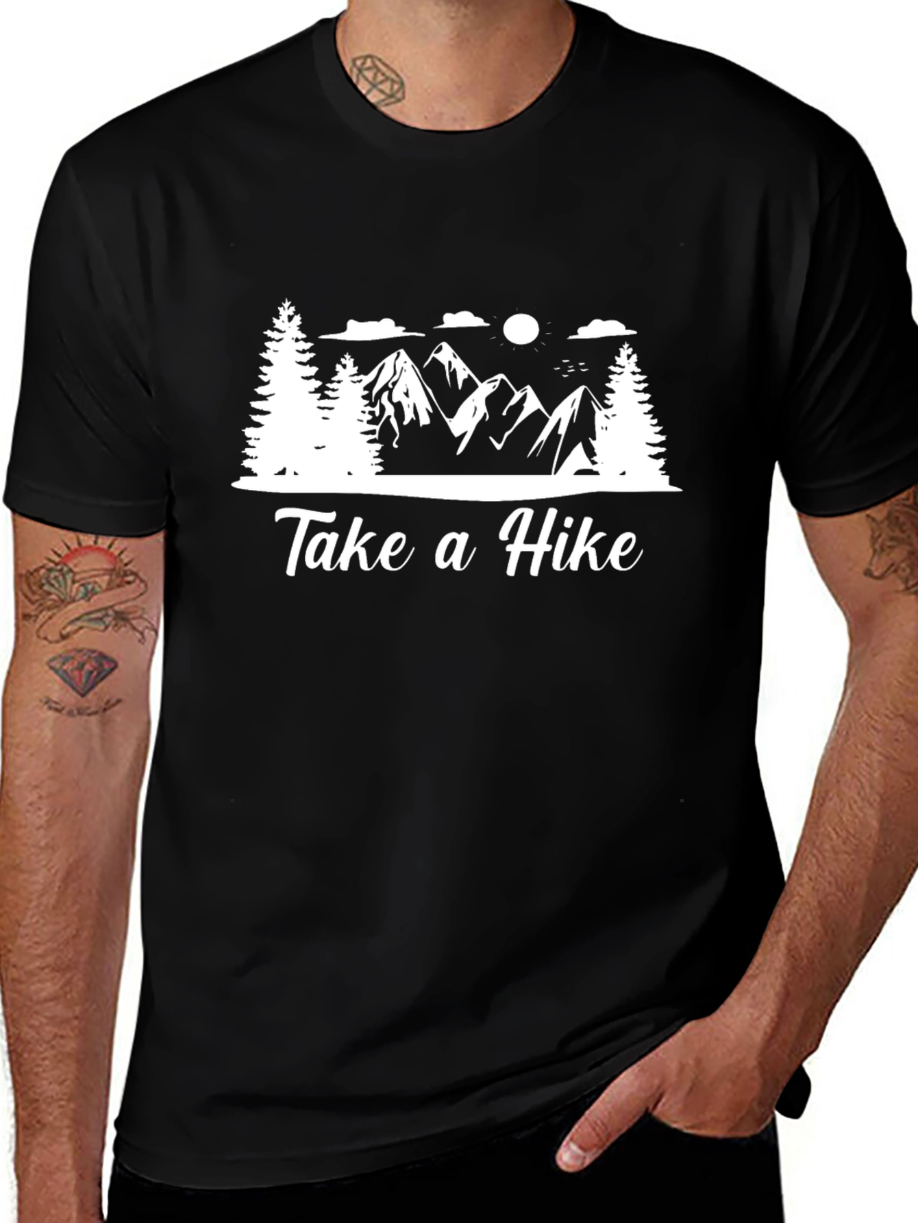 Take a Hike Black Graphic Tee