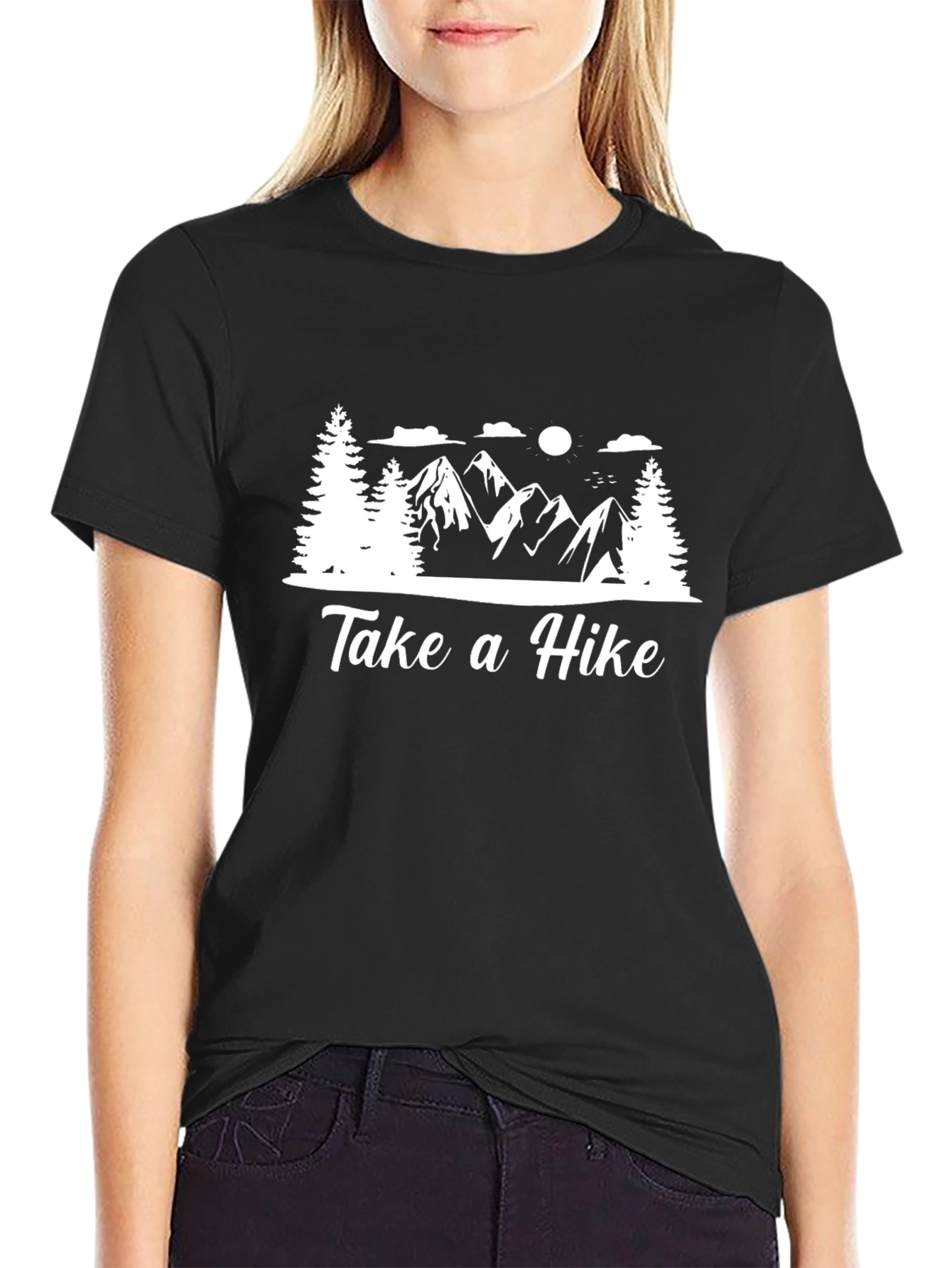 Take a Hike Black Graphic Tee
