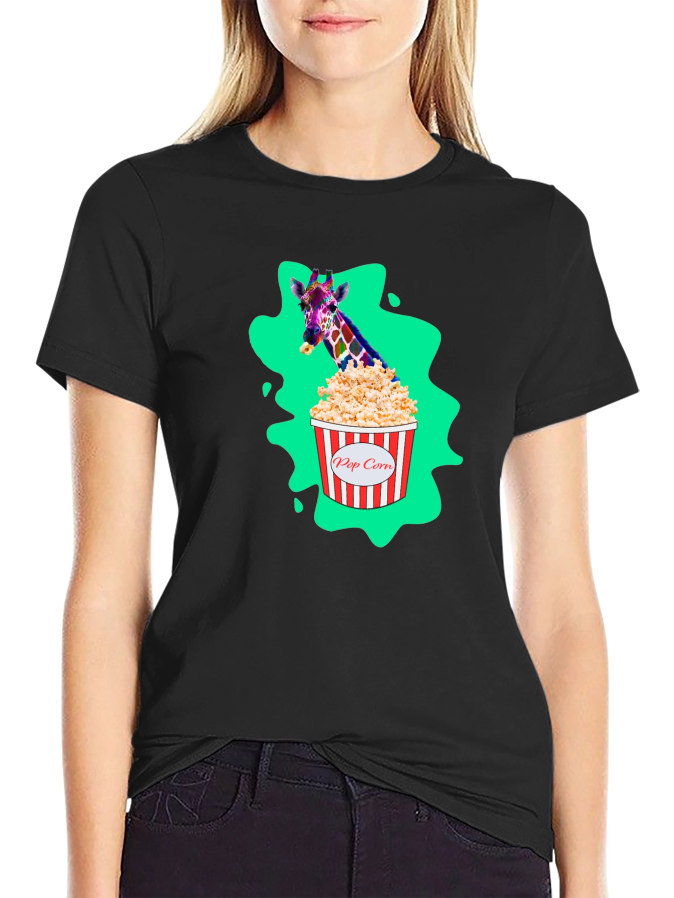 Giraffe Popcorn T-Shirt
