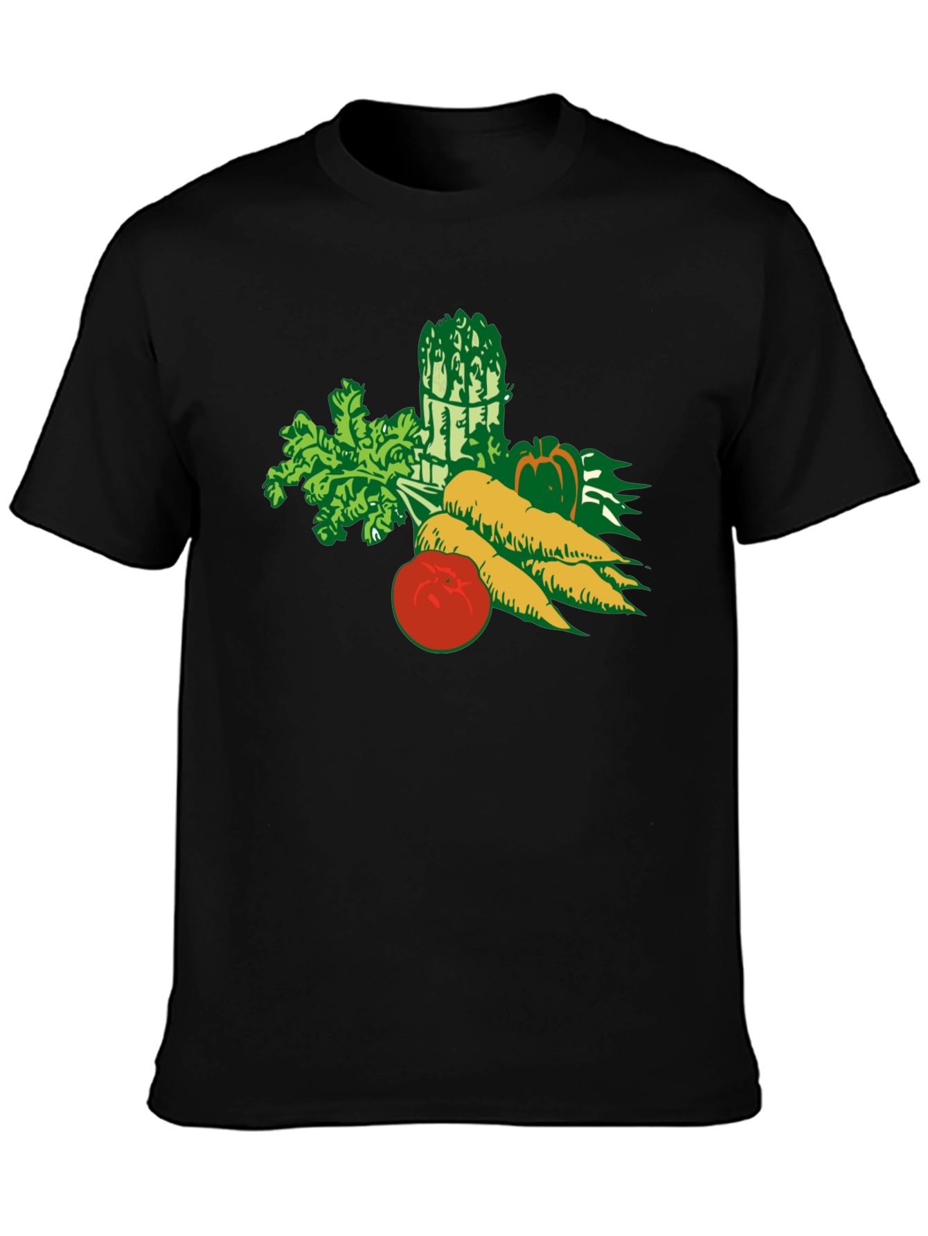 Vegetable Print T-Shirt - Healthy Lifestyle Tee