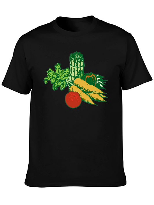 Vegetable Print T-Shirt - Healthy Lifestyle Tee