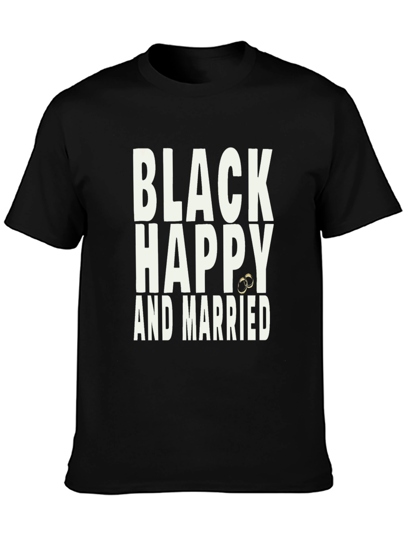 Black Happy and Married T-Shirt
