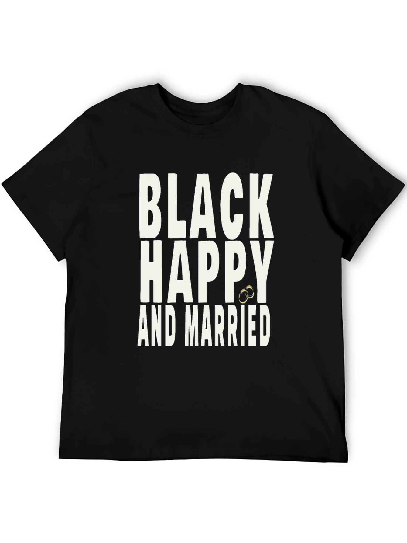 Black Happy and Married T-Shirt