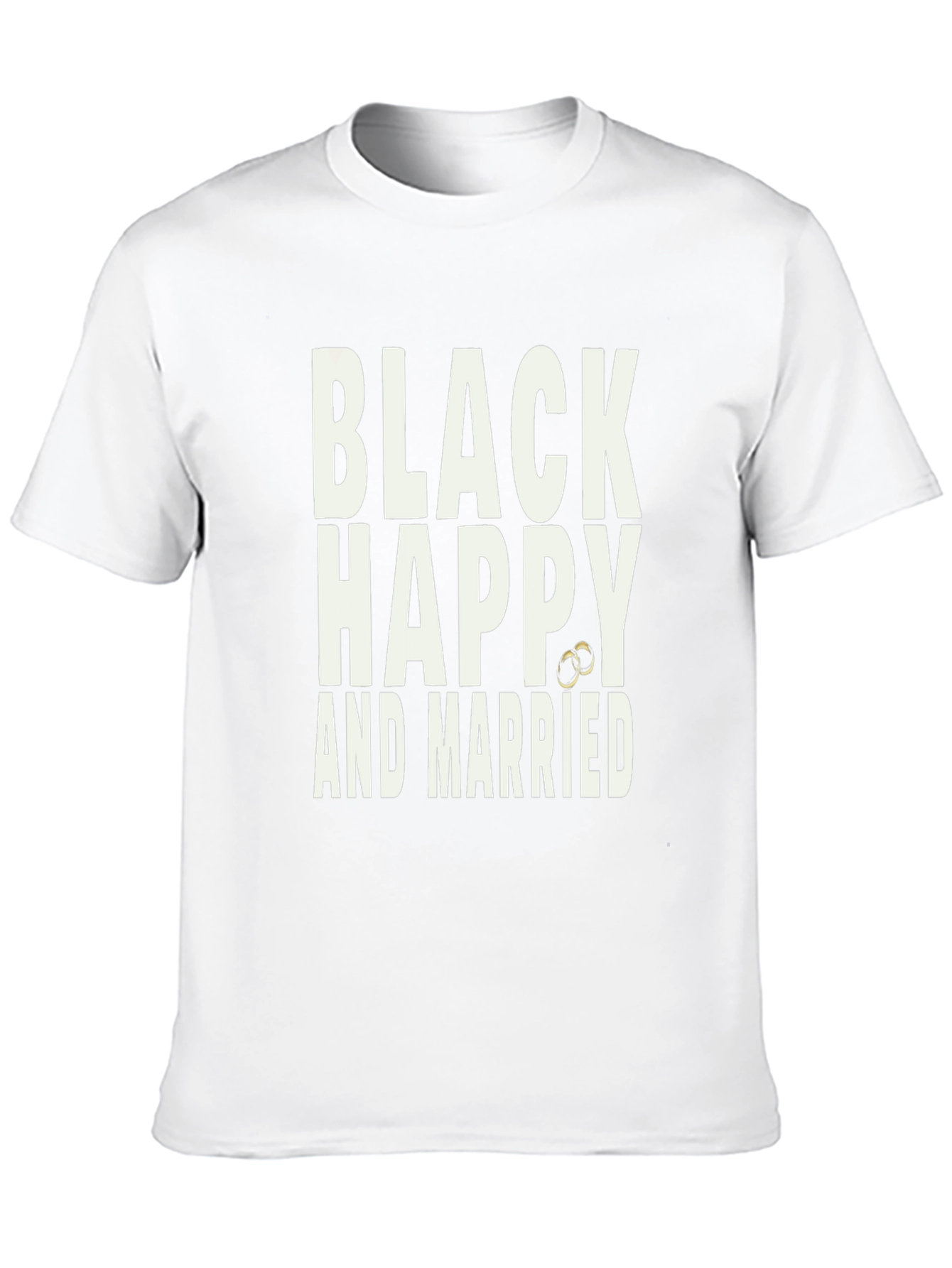 Black Happy and Married T-Shirt