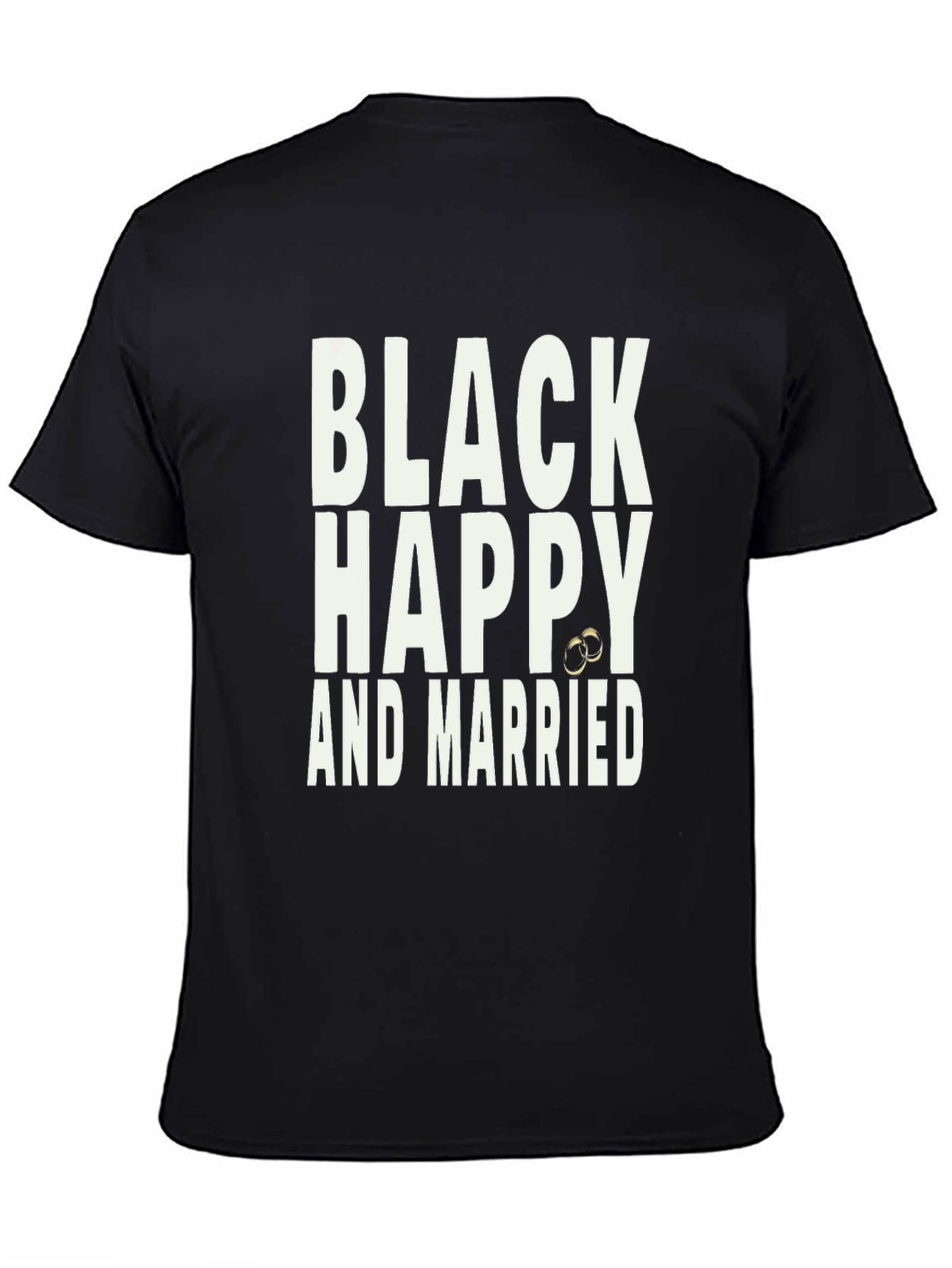 Black Happy and Married T-Shirt