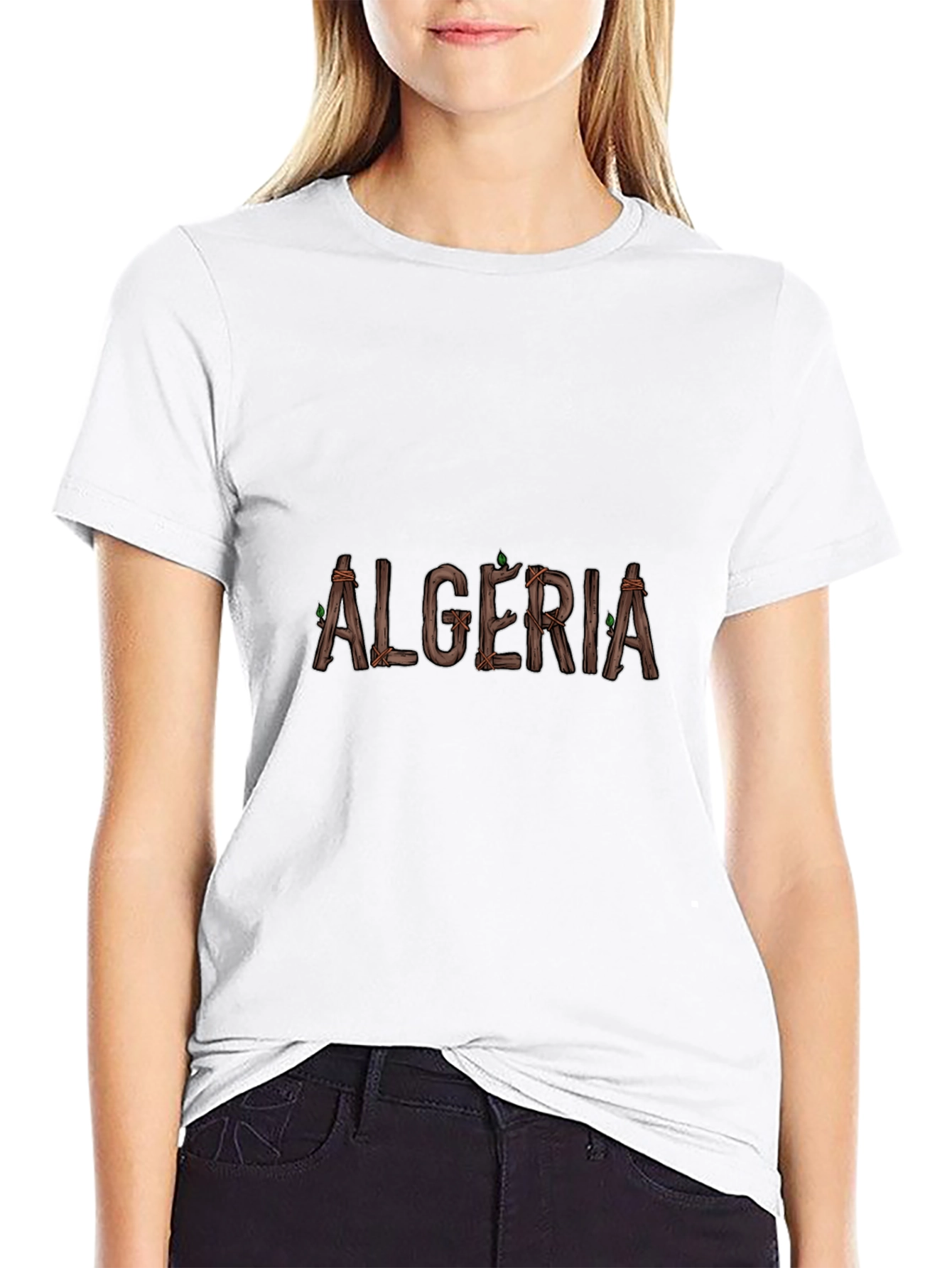 Algeria Wooden Style Graphic Tee