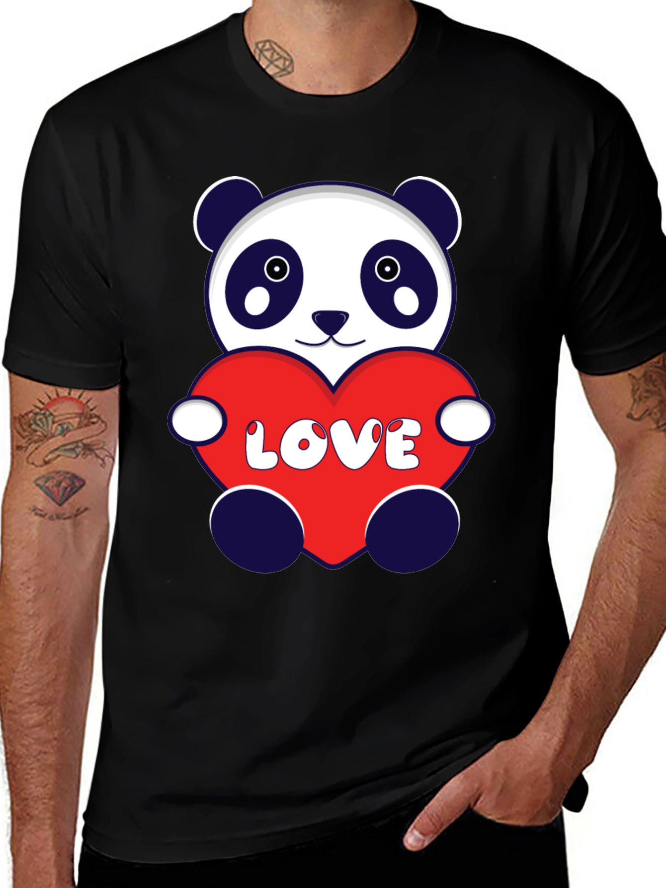 Panda Love Heart T-Shirt