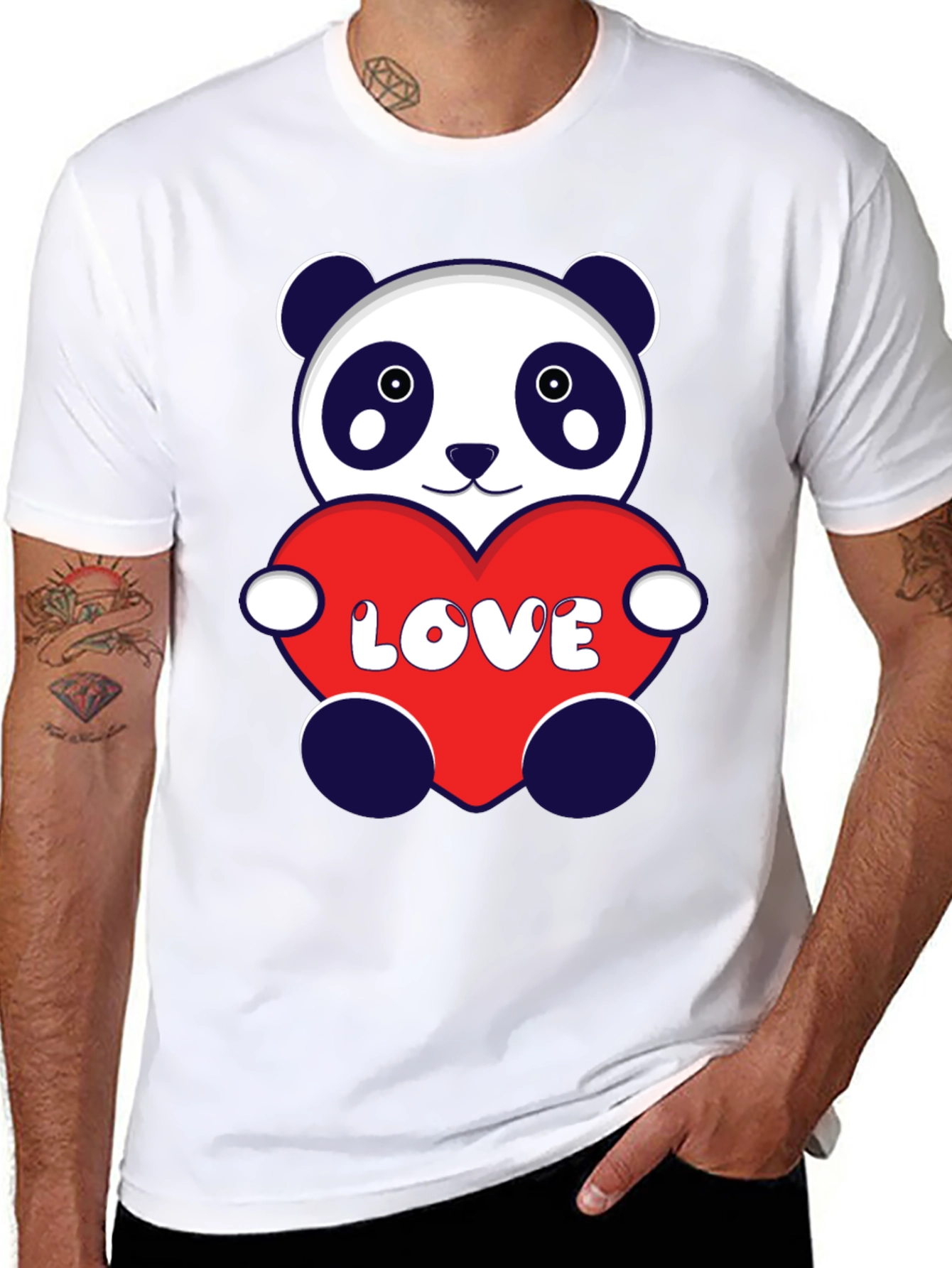 Panda Love Heart T-Shirt