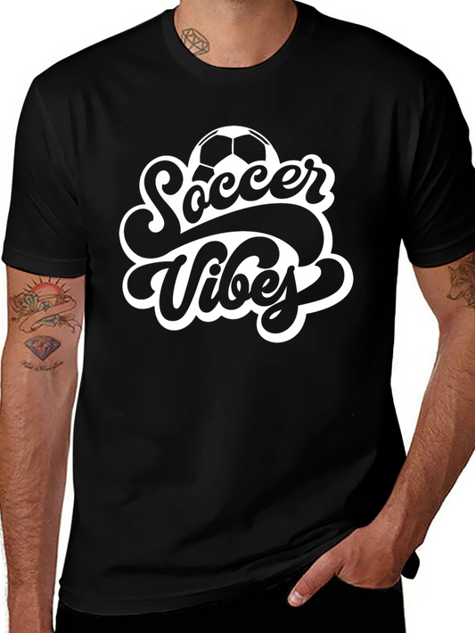 Soccer Vibes Graphic T-Shirt - Black
