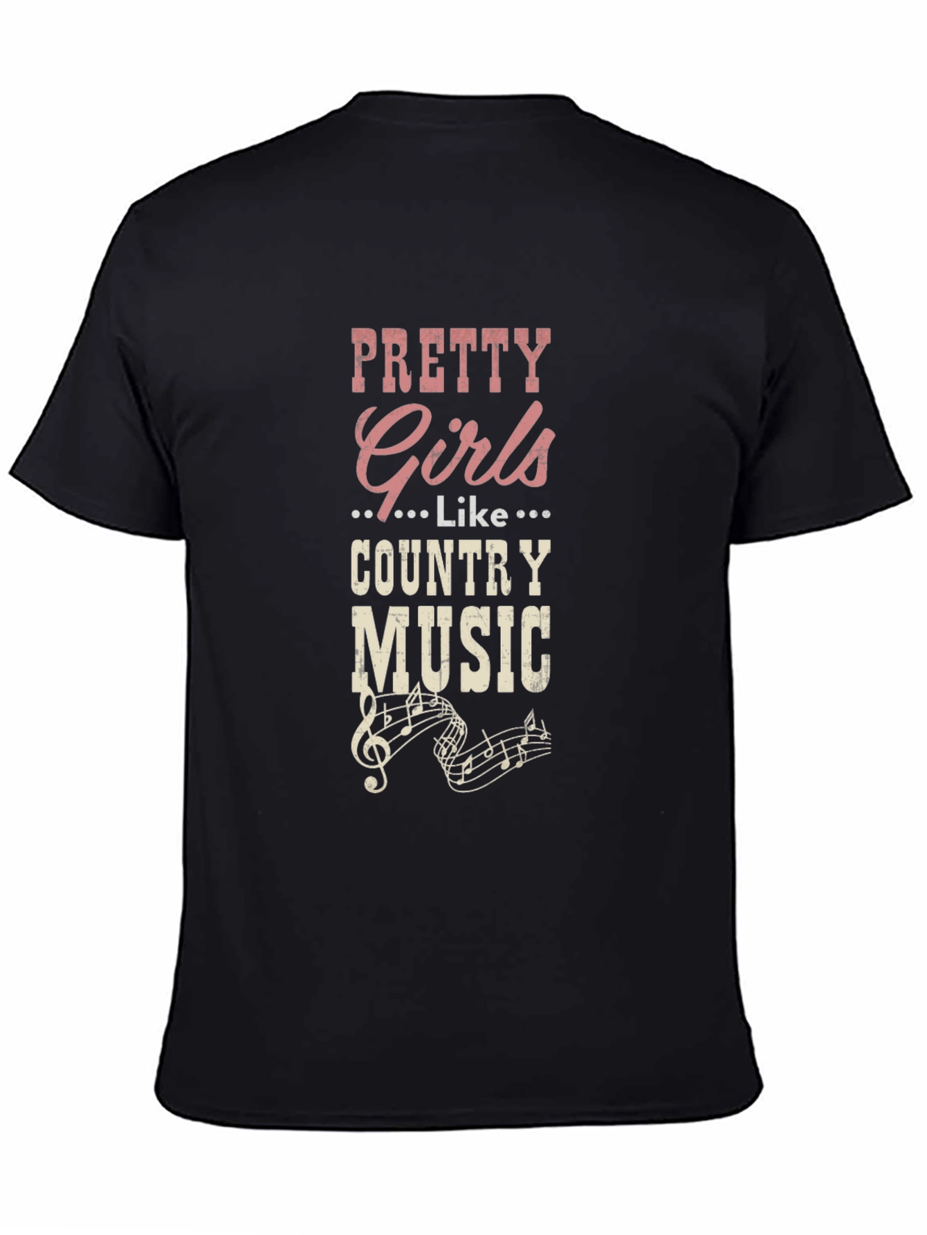 Pretty Girls Like Country Music Graphic T-Shirt