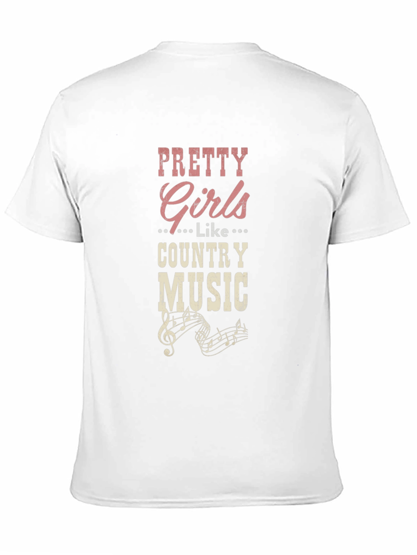 Pretty Girls Like Country Music Graphic T-Shirt