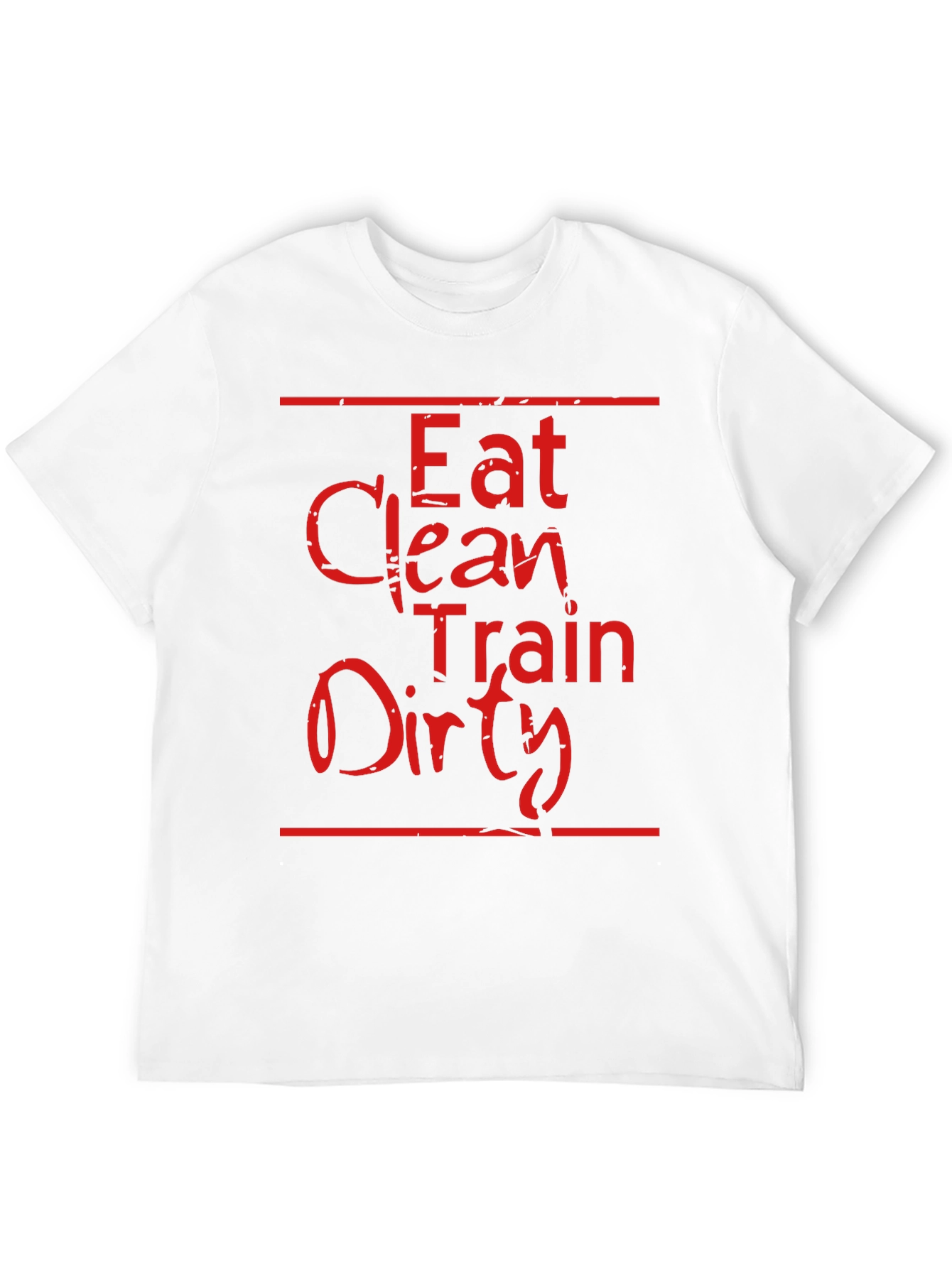 Eat Clean Train Dirty Graphic T-Shirt - Black