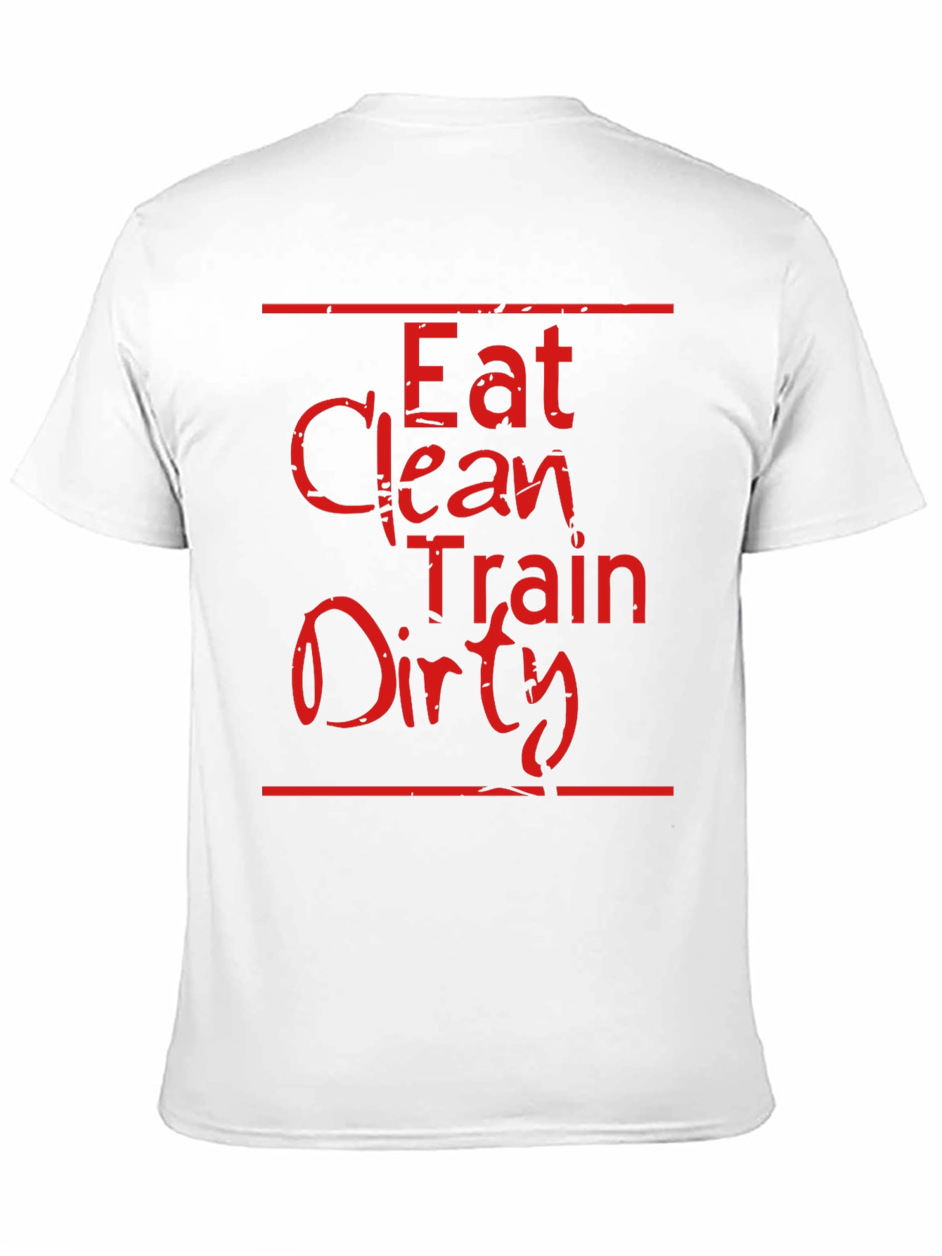 Eat Clean Train Dirty Graphic T-Shirt - Black
